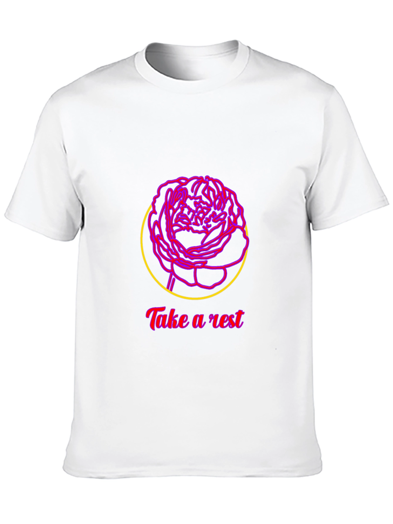 Relaxing Rose Graphic Tee - Take a Rest