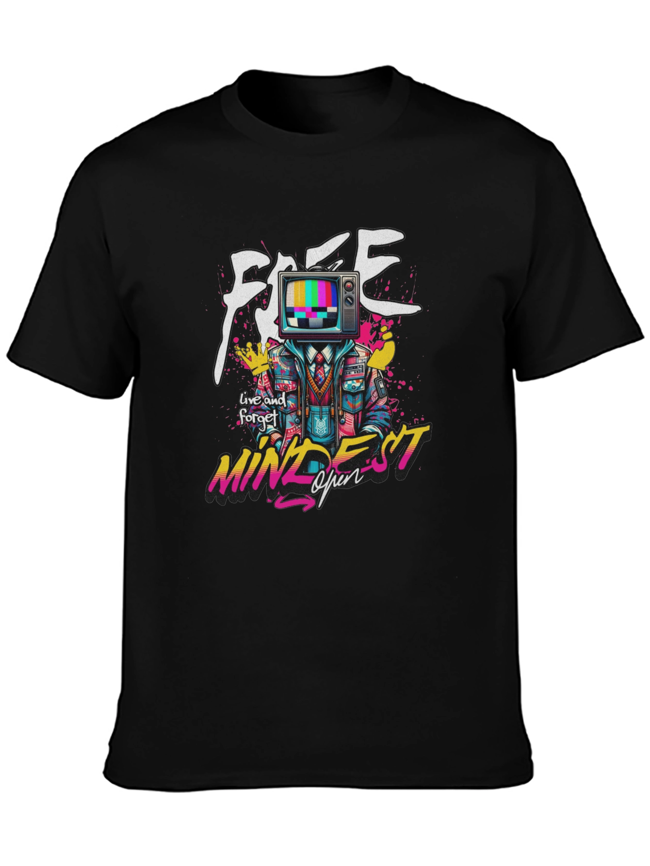 Mindset Open TV Head Graphic T-Shirt - Trendy Streetwear Tee