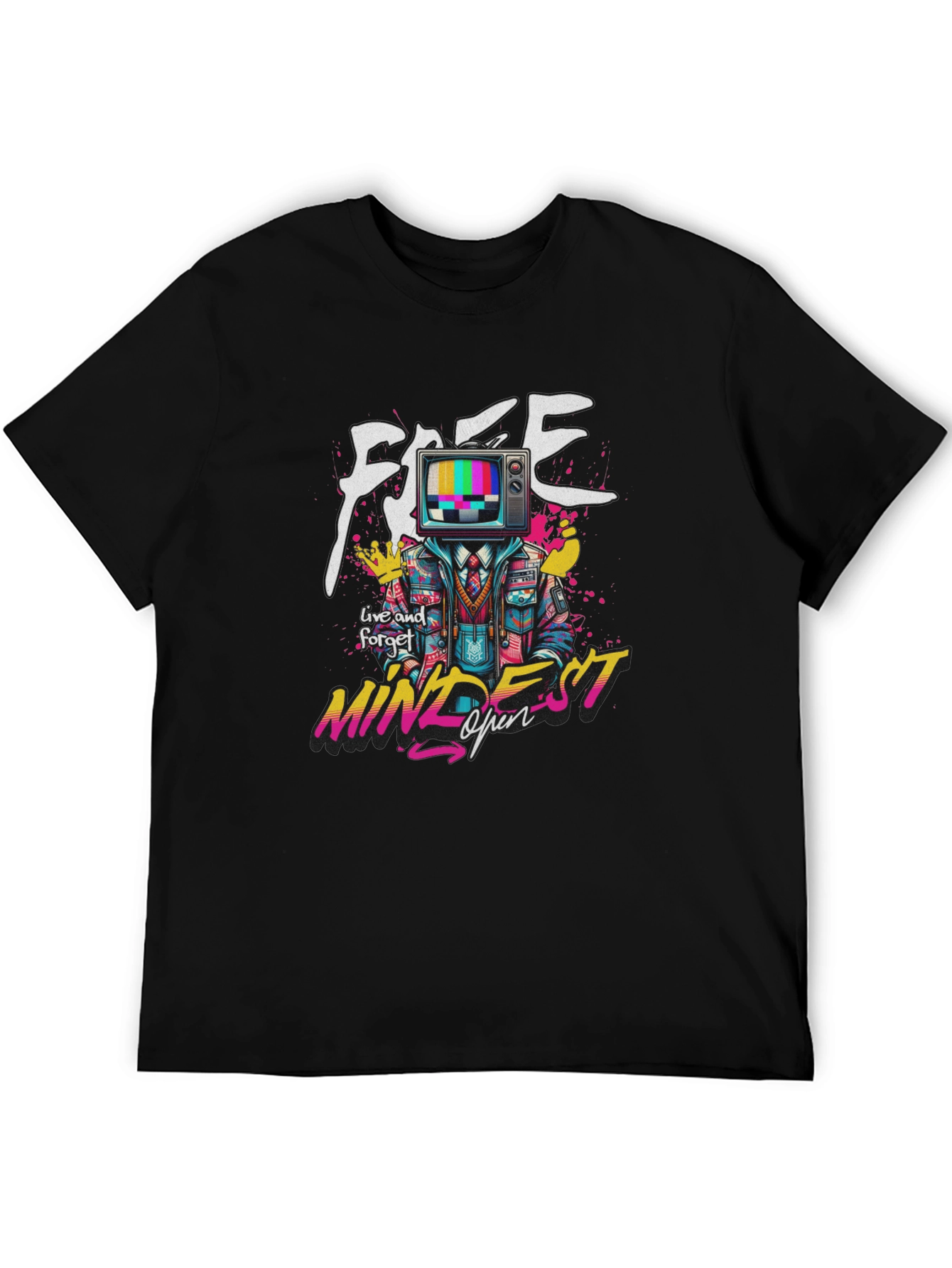 Mindset Open TV Head Graphic T-Shirt - Trendy Streetwear Tee