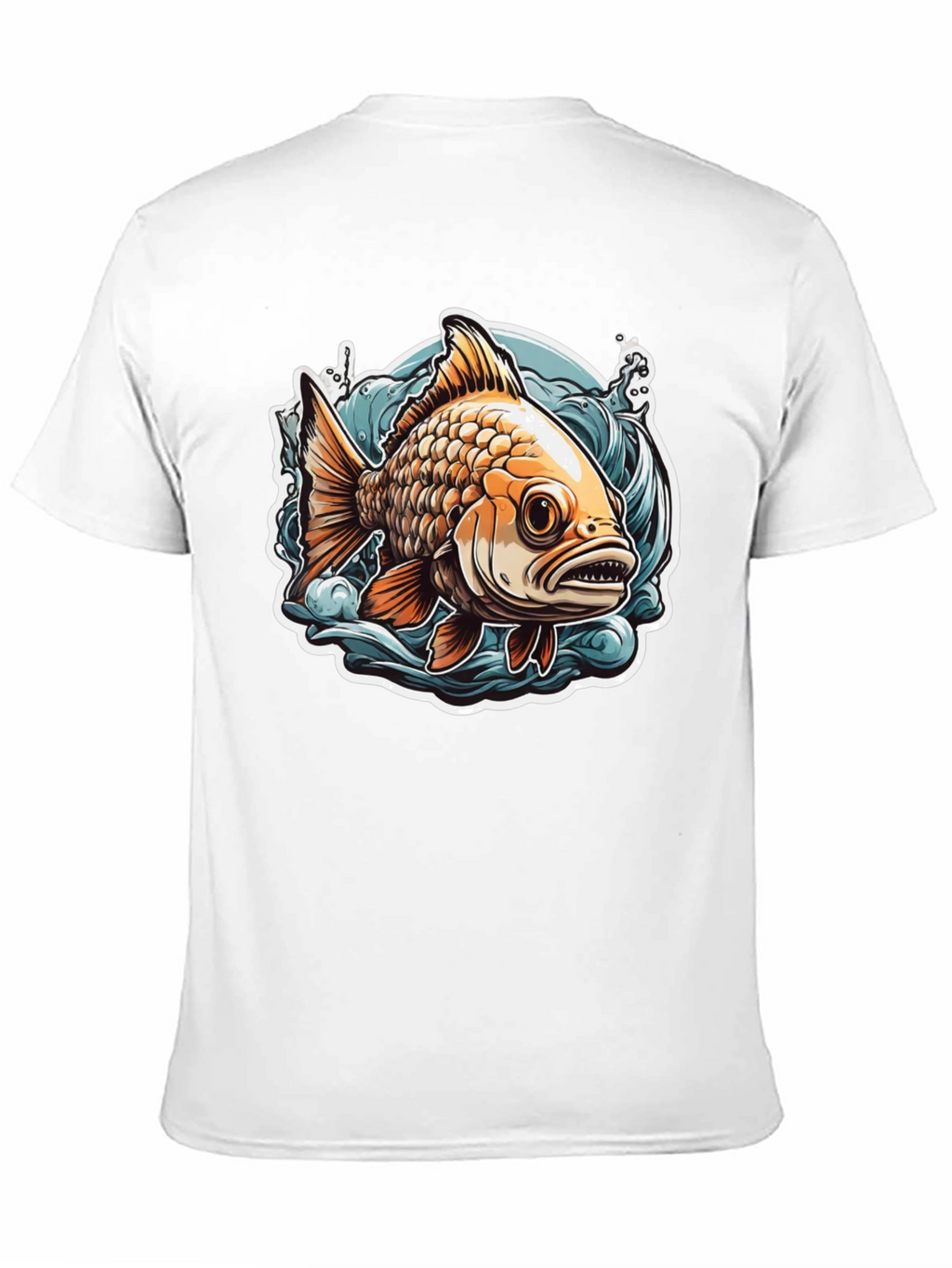 Goldfish Graphic Tee - Black Cotton T-Shirt