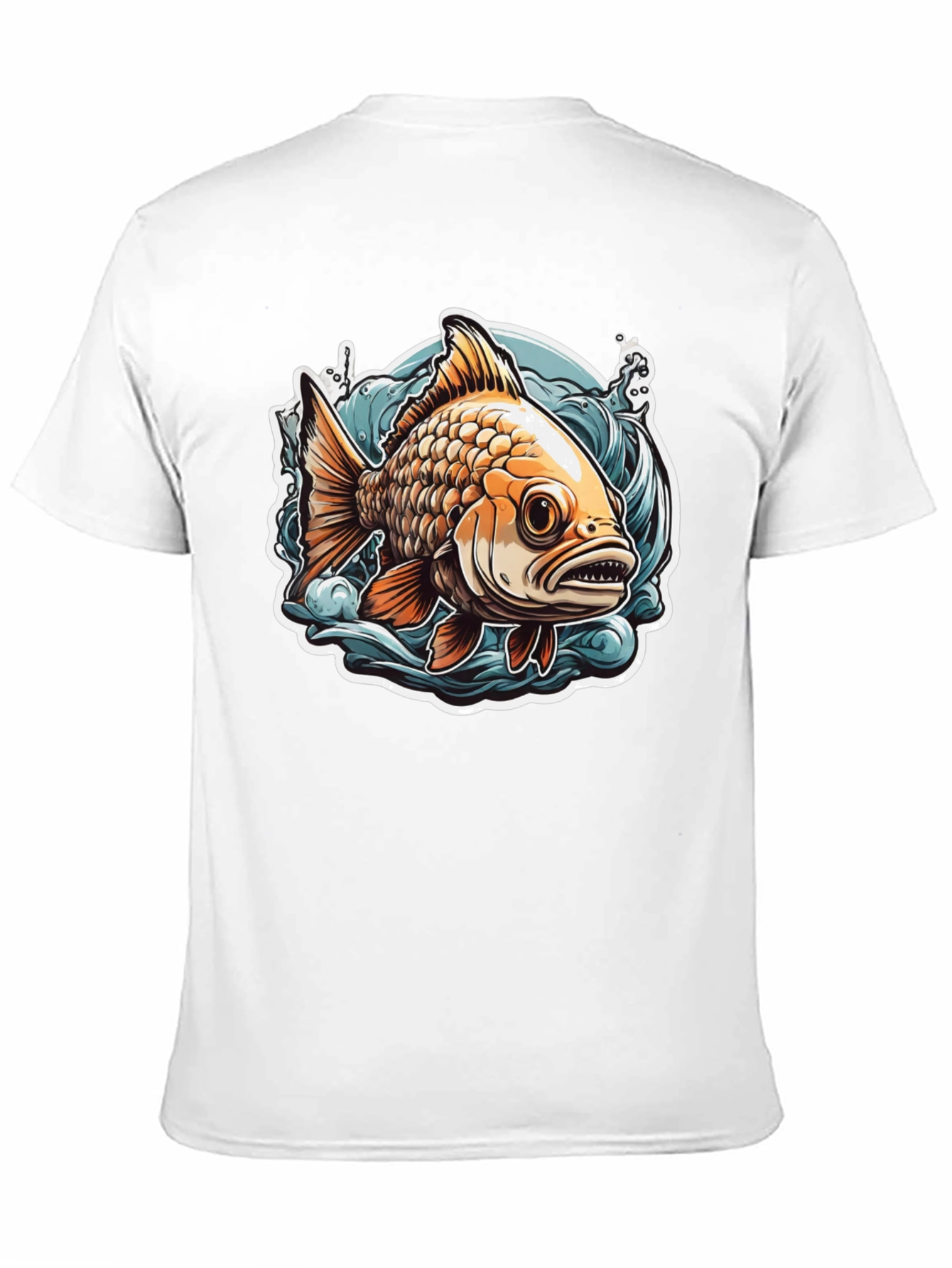 Goldfish Graphic Tee - Black Cotton T-Shirt