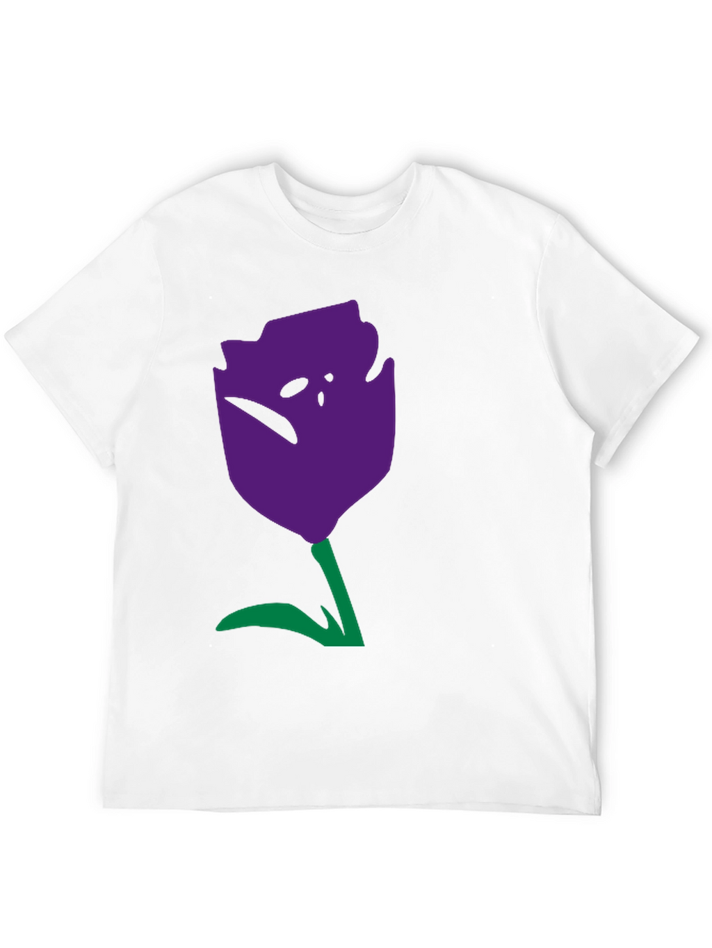 Abstract Tulip Graphic Tee - Unisex Black Cotton Shirt