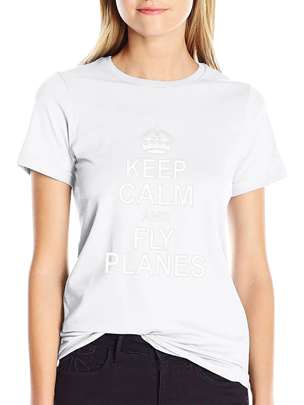 Keep Calm & Fly Planes Black T-Shirt