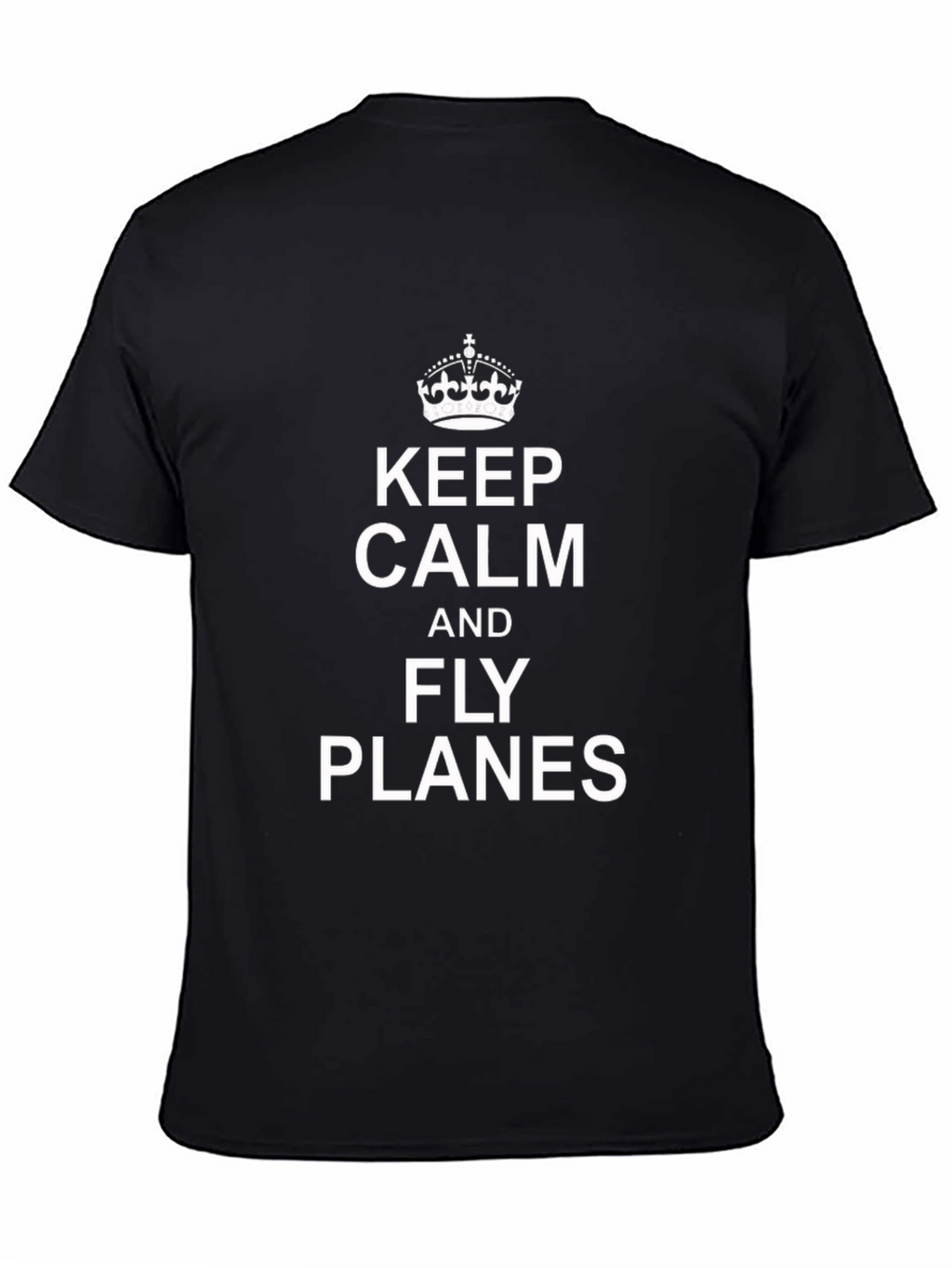 Keep Calm & Fly Planes Black T-Shirt