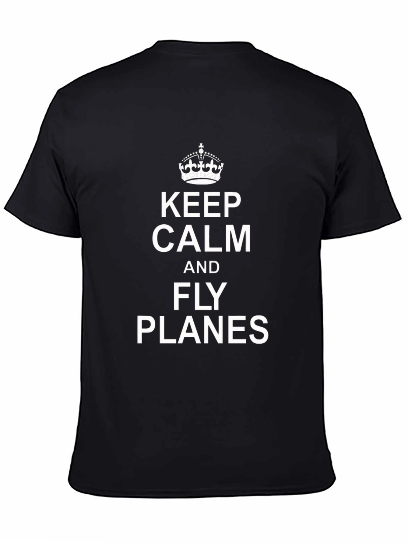 Keep Calm & Fly Planes Black T-Shirt