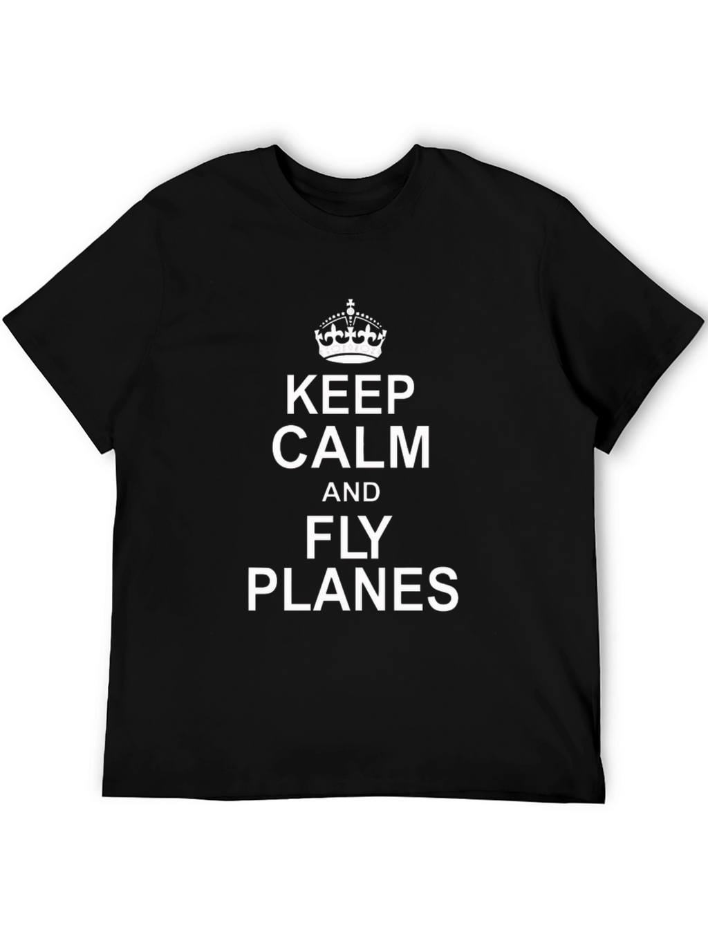 Keep Calm & Fly Planes Black T-Shirt