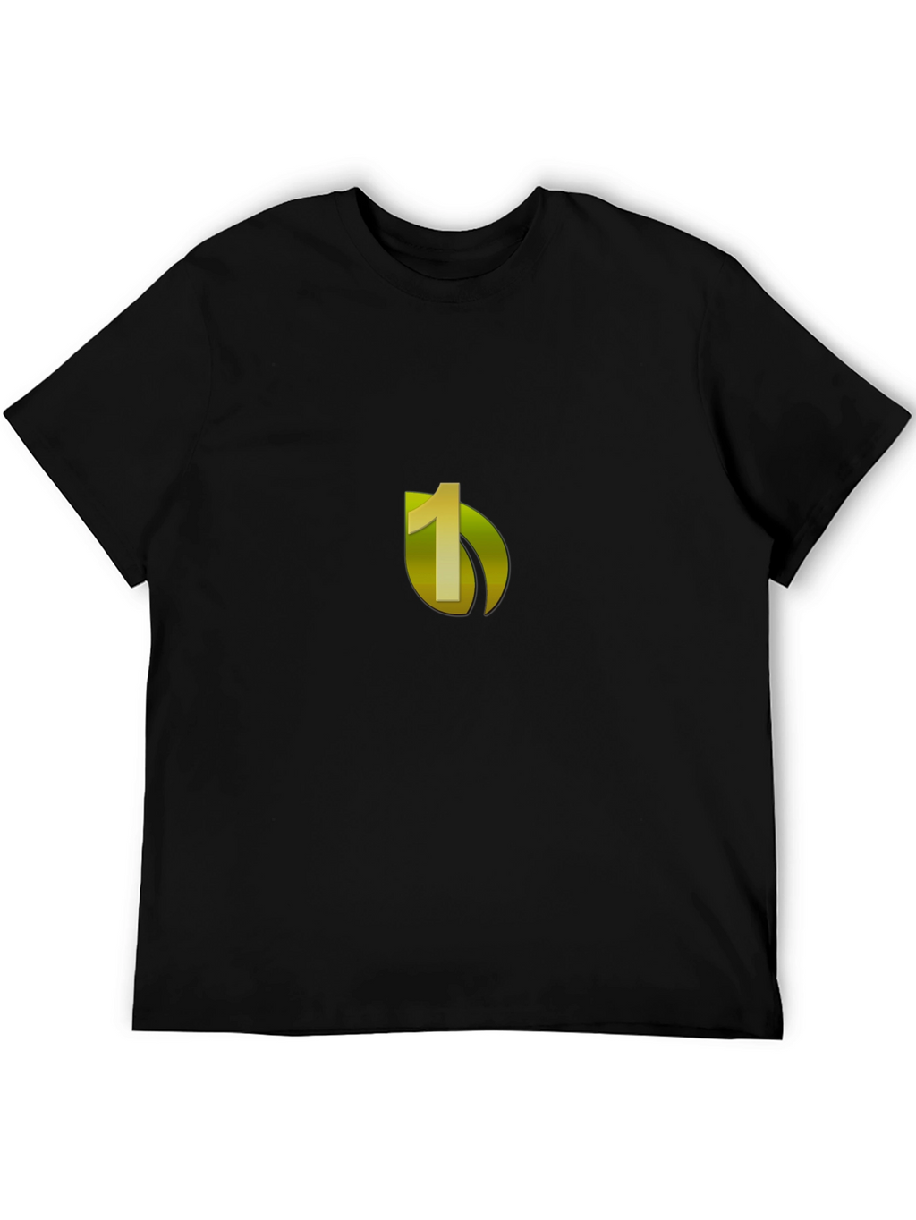 Black Tee with Number One Graphic