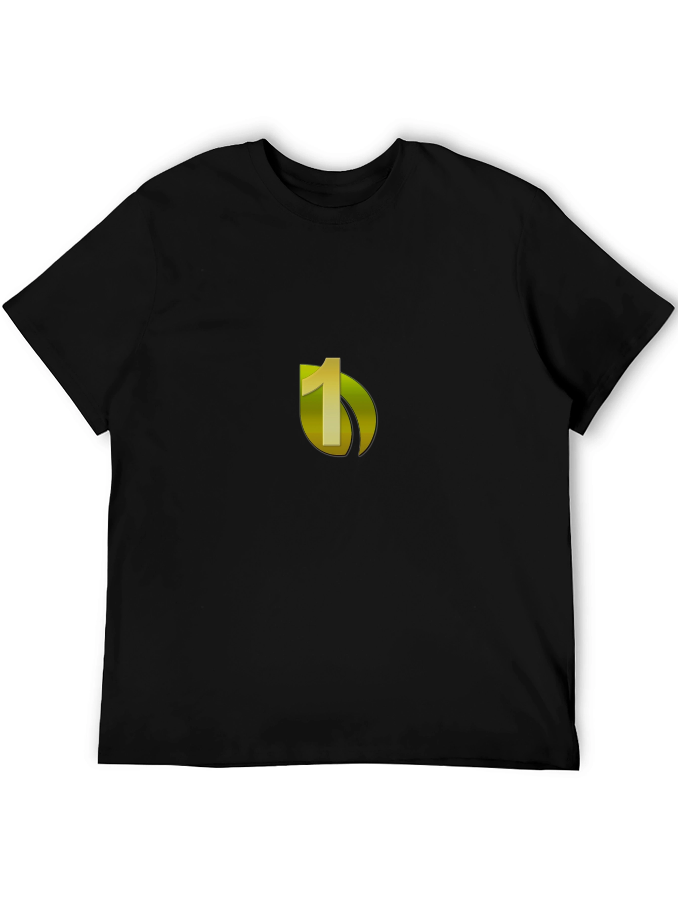 Black Tee with Number One Graphic