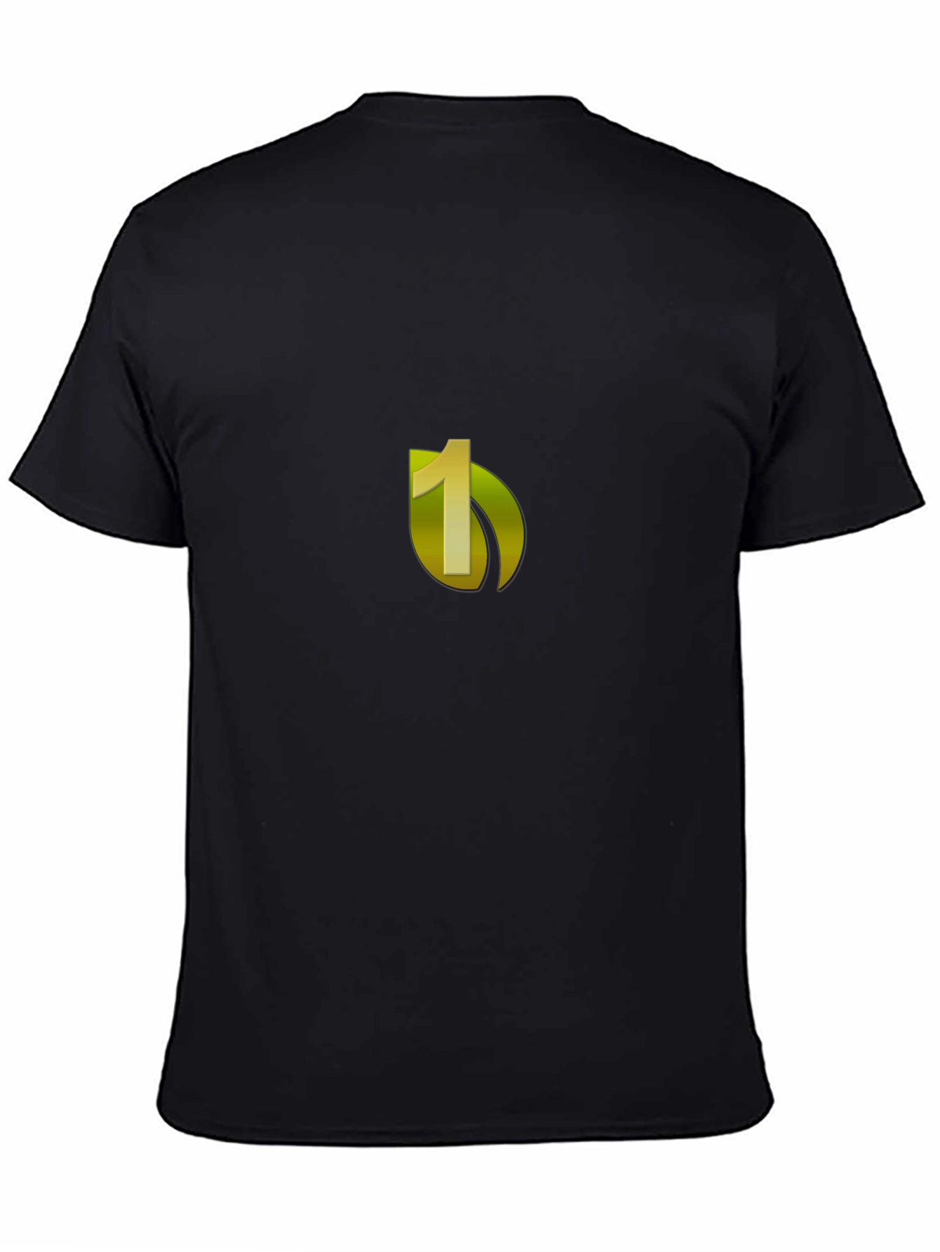 Black Tee with Number One Graphic