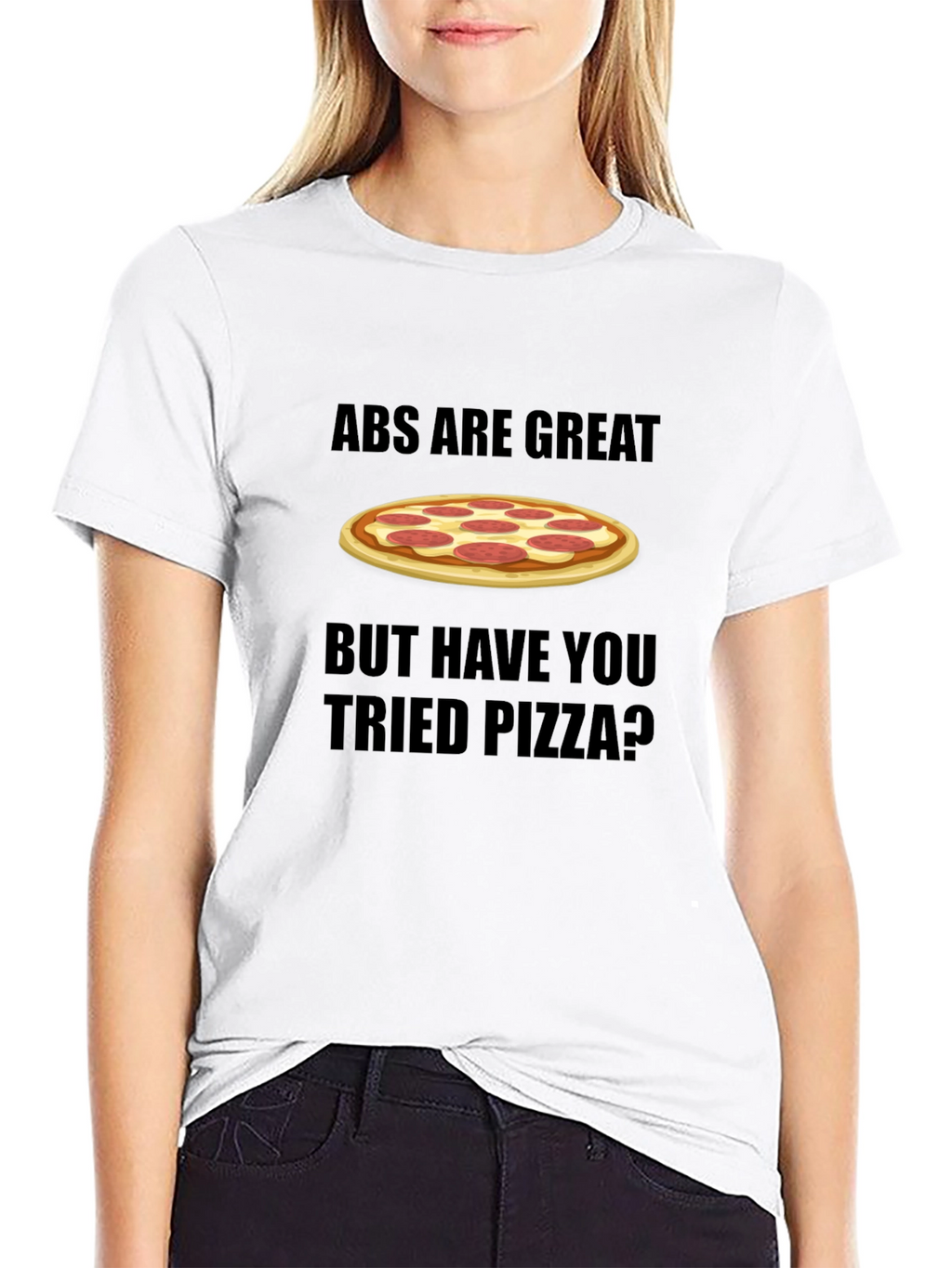 Abs Are Great Pizza T-Shirt Funny Foodie Tee