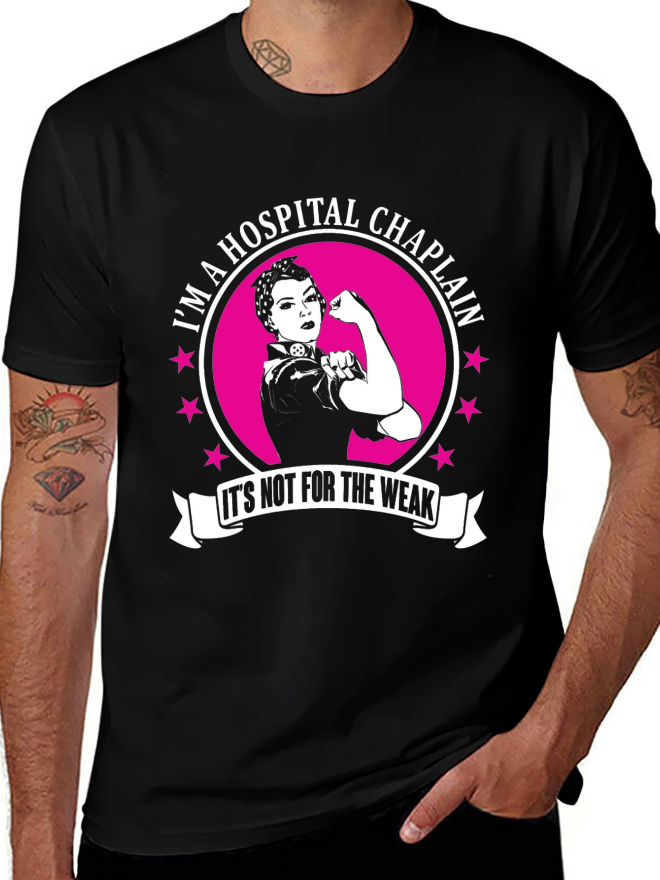 Hospital Chaplain T-Shirt - Not for the Weak Design