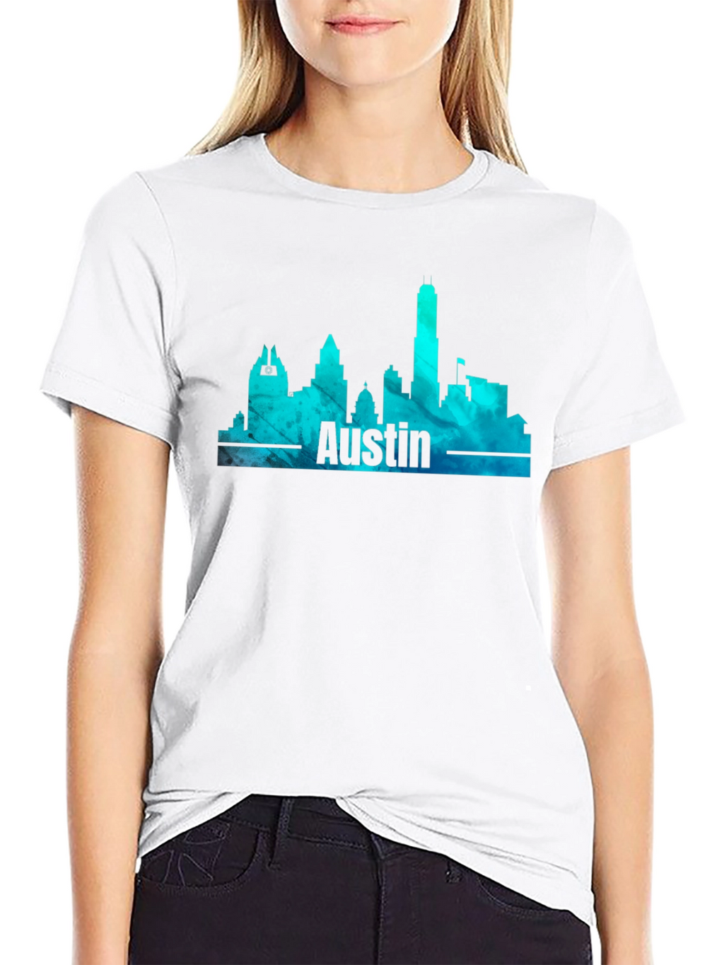 Austin Skyline Mens Graphic T-Shirt