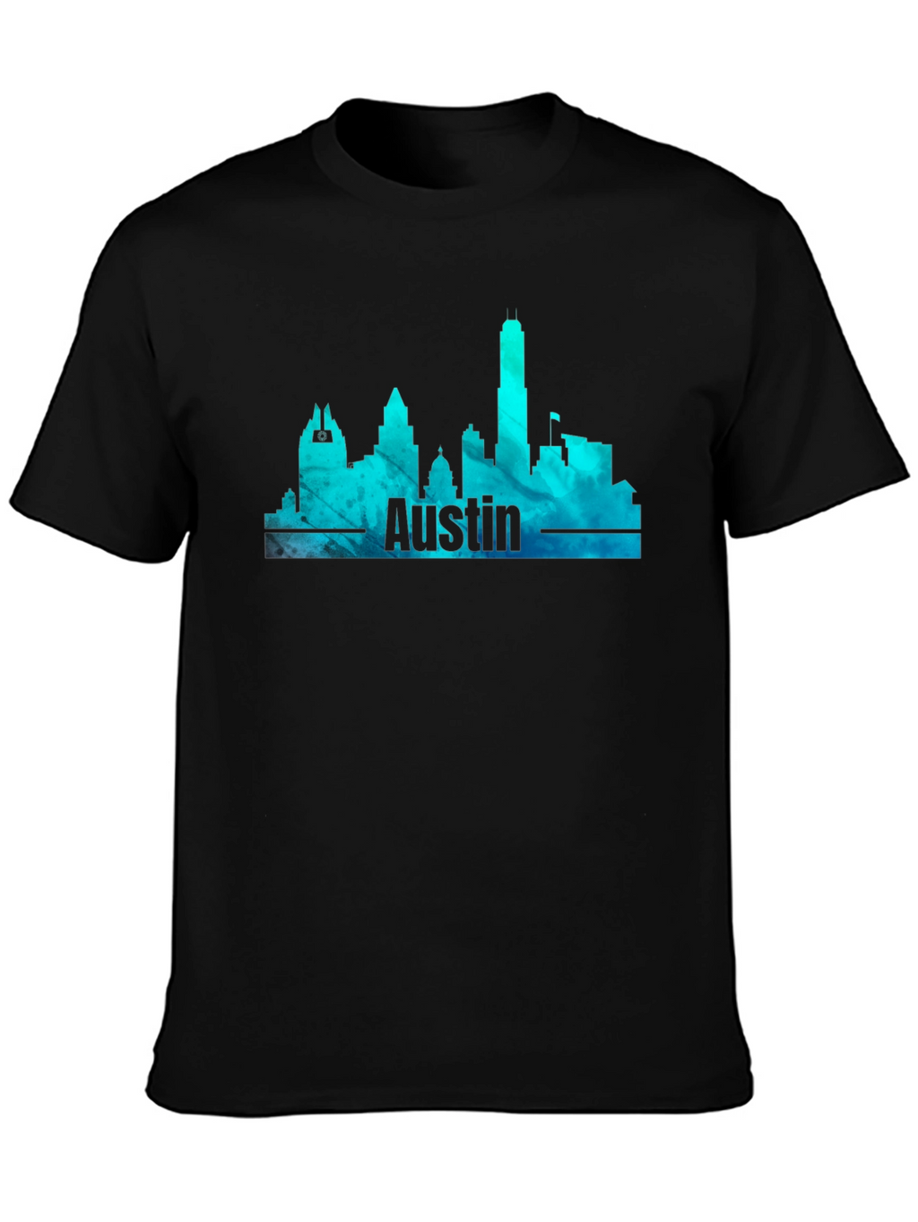 Austin Skyline Mens Graphic T-Shirt