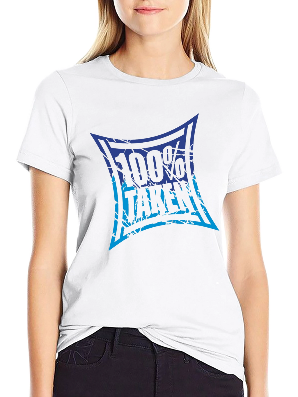 100% Taken Graphic Tee - Black Crew Neck T-Shirt