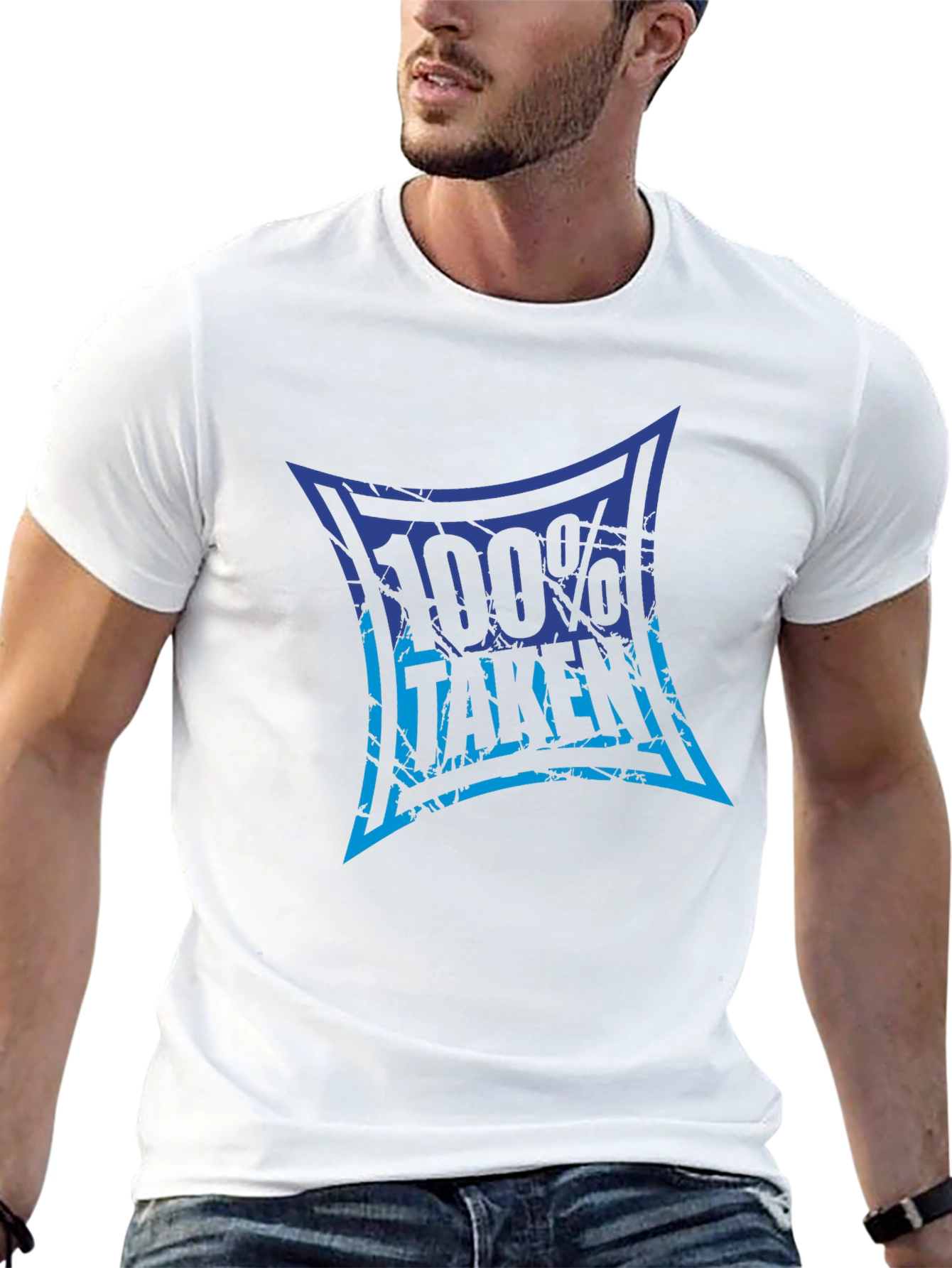 100% Taken Graphic Tee - Black Crew Neck T-Shirt