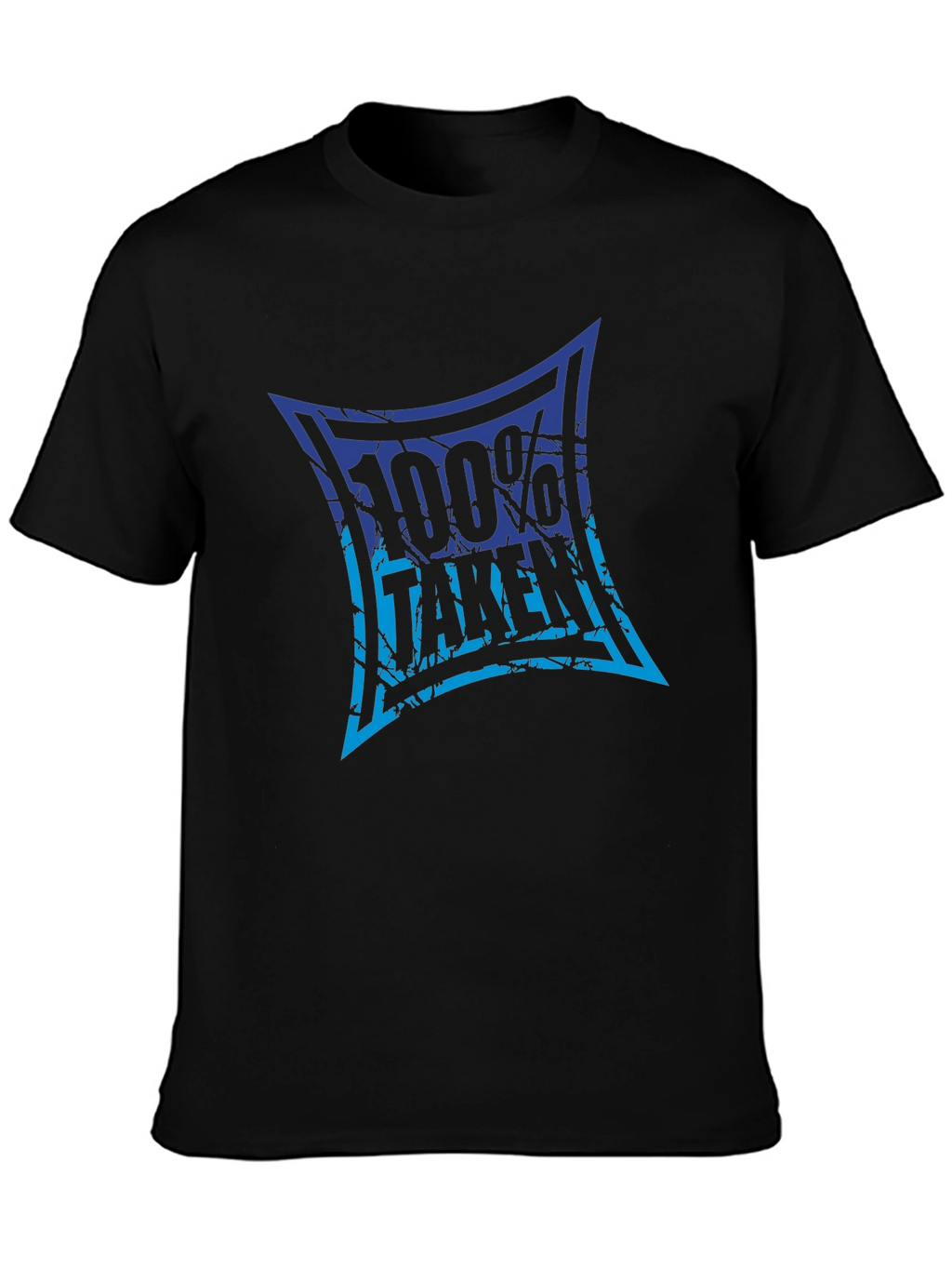 100% Taken Graphic Tee - Black Crew Neck T-Shirt