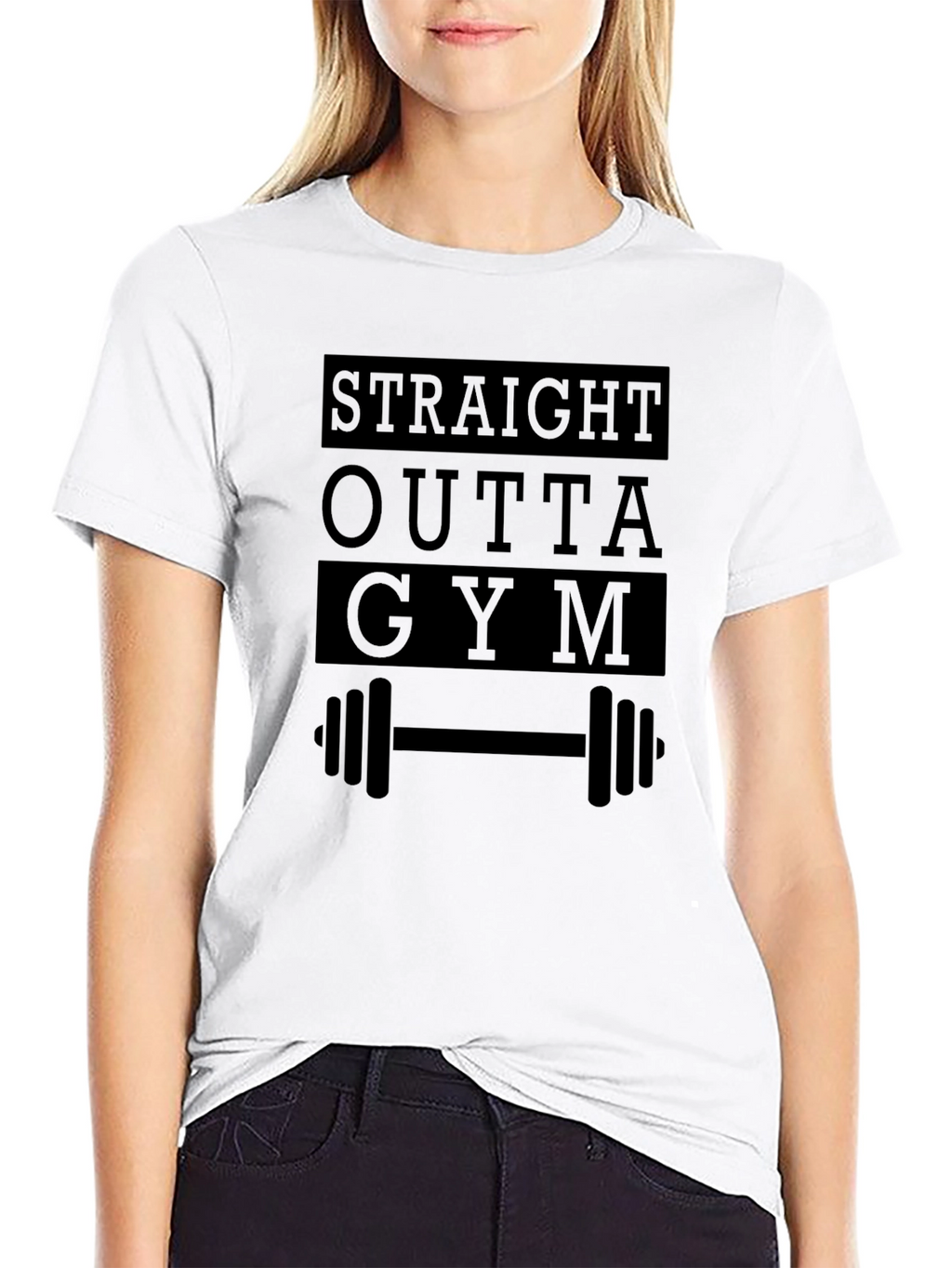 Straight Outta Gym - Mens Black Graphic Tee