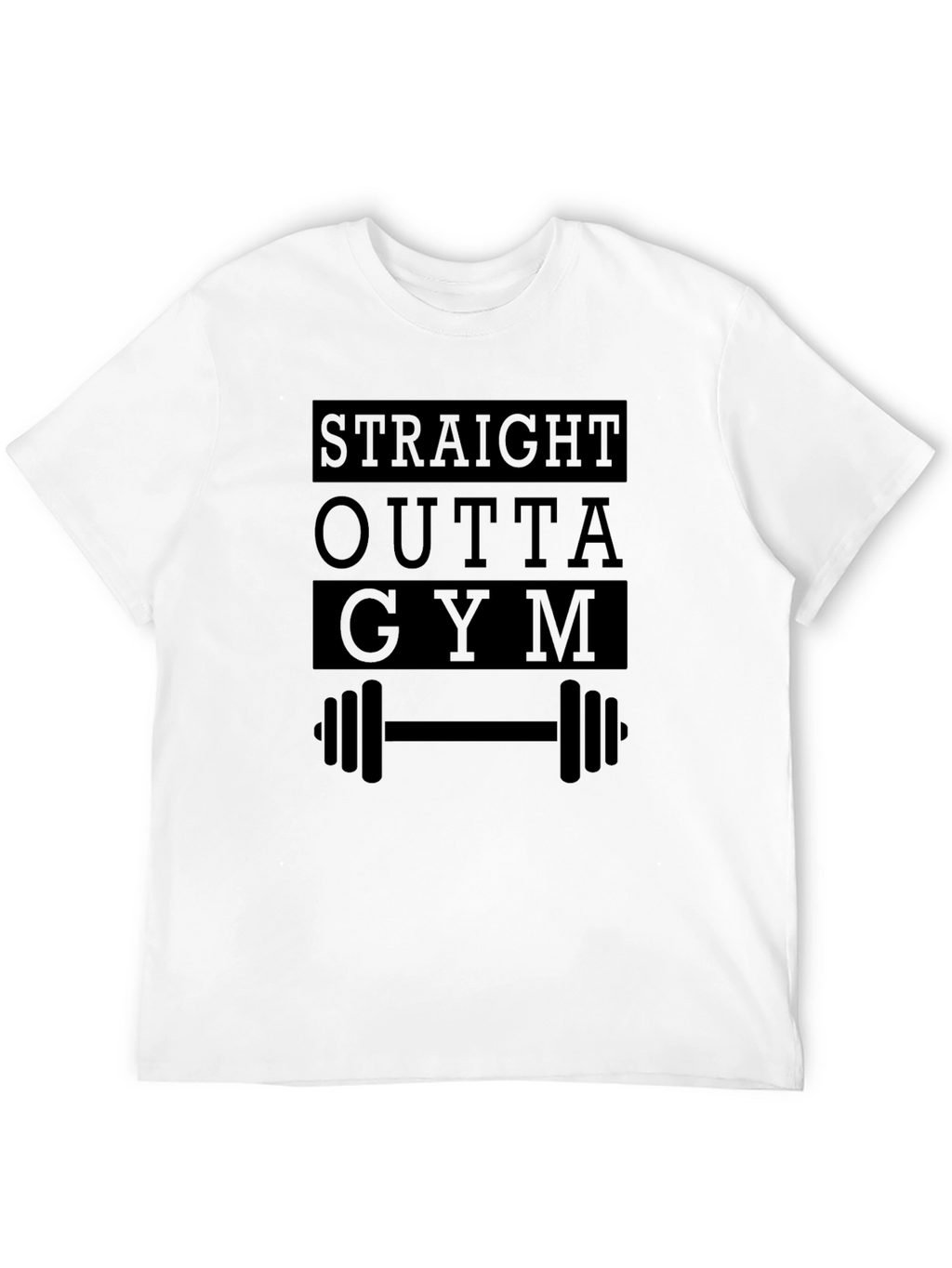 Straight Outta Gym - Mens Black Graphic Tee