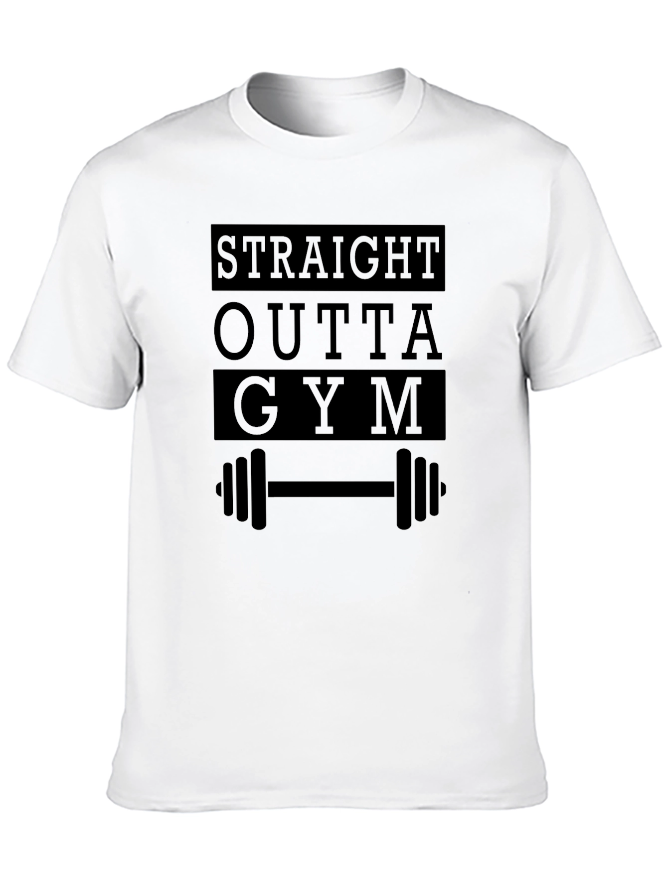 Straight Outta Gym - Mens Black Graphic Tee