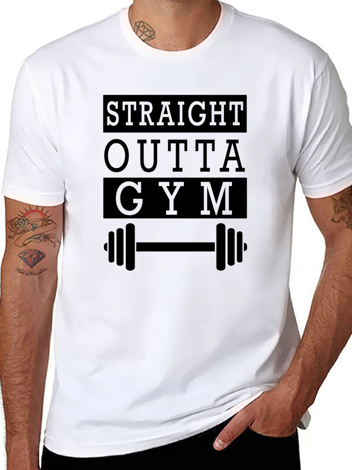 Straight Outta Gym - Mens Black Graphic Tee