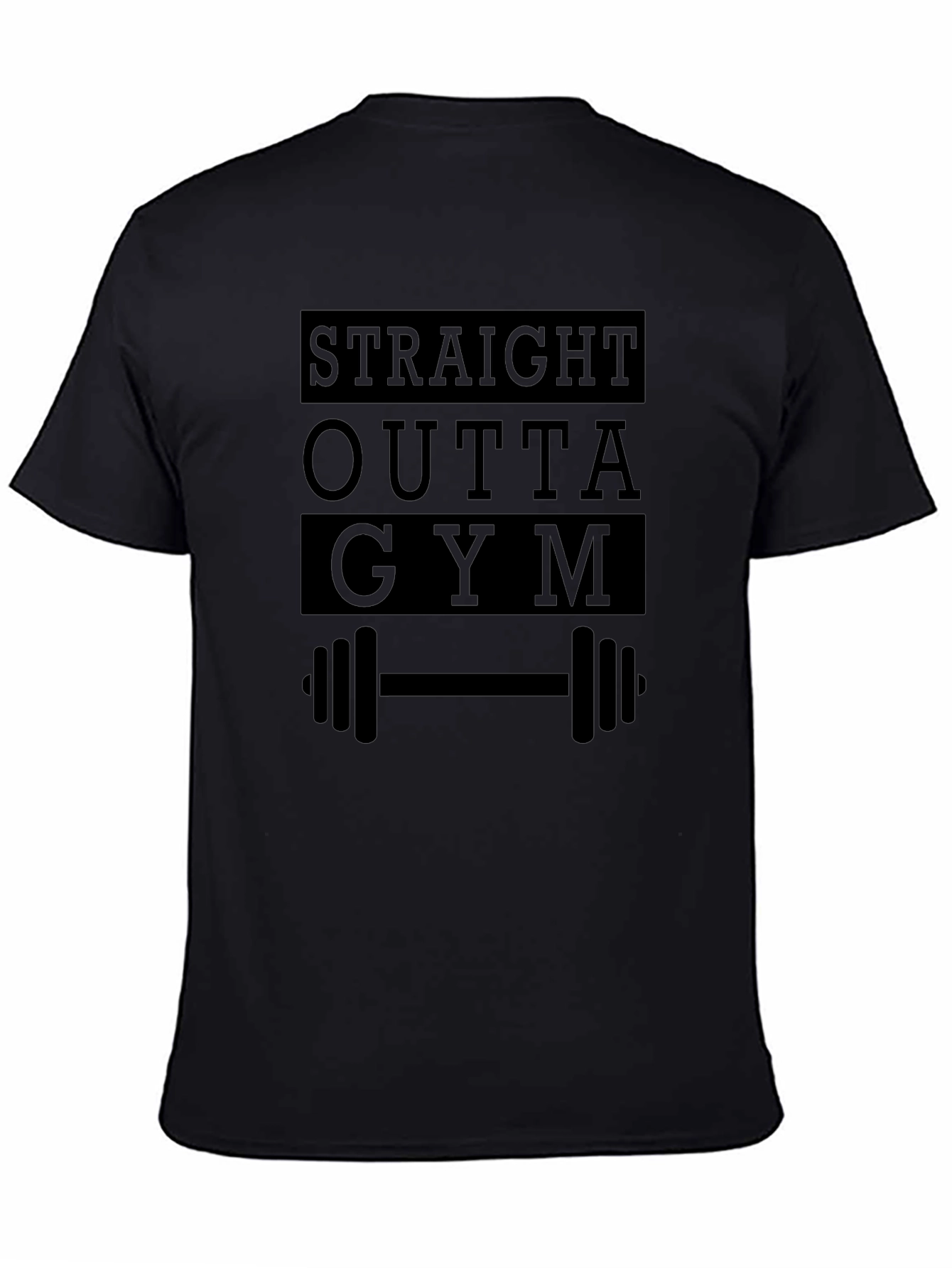 Straight Outta Gym - Mens Black Graphic Tee