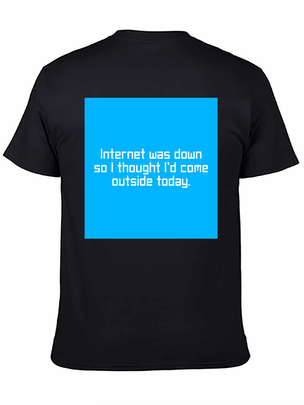 Funny Internet Down Graphic Tee - Black