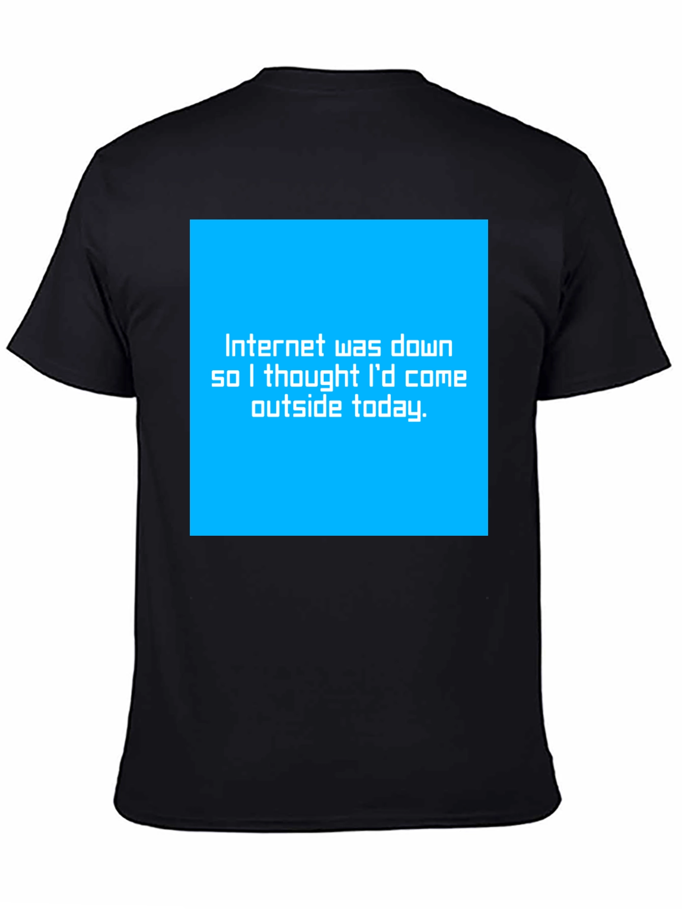 Funny Internet Down Graphic Tee - Black