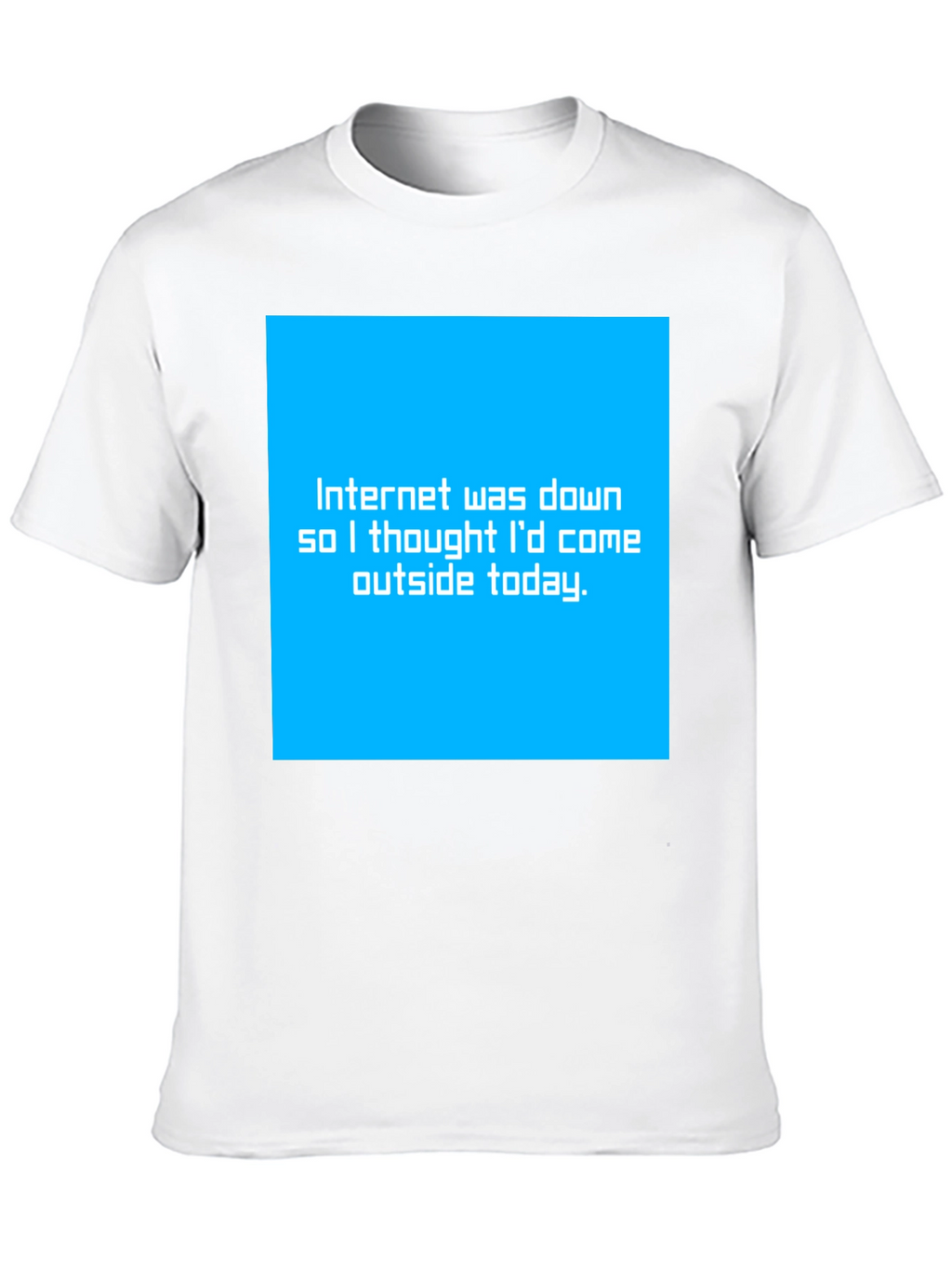 Funny Internet Down Graphic Tee - Black