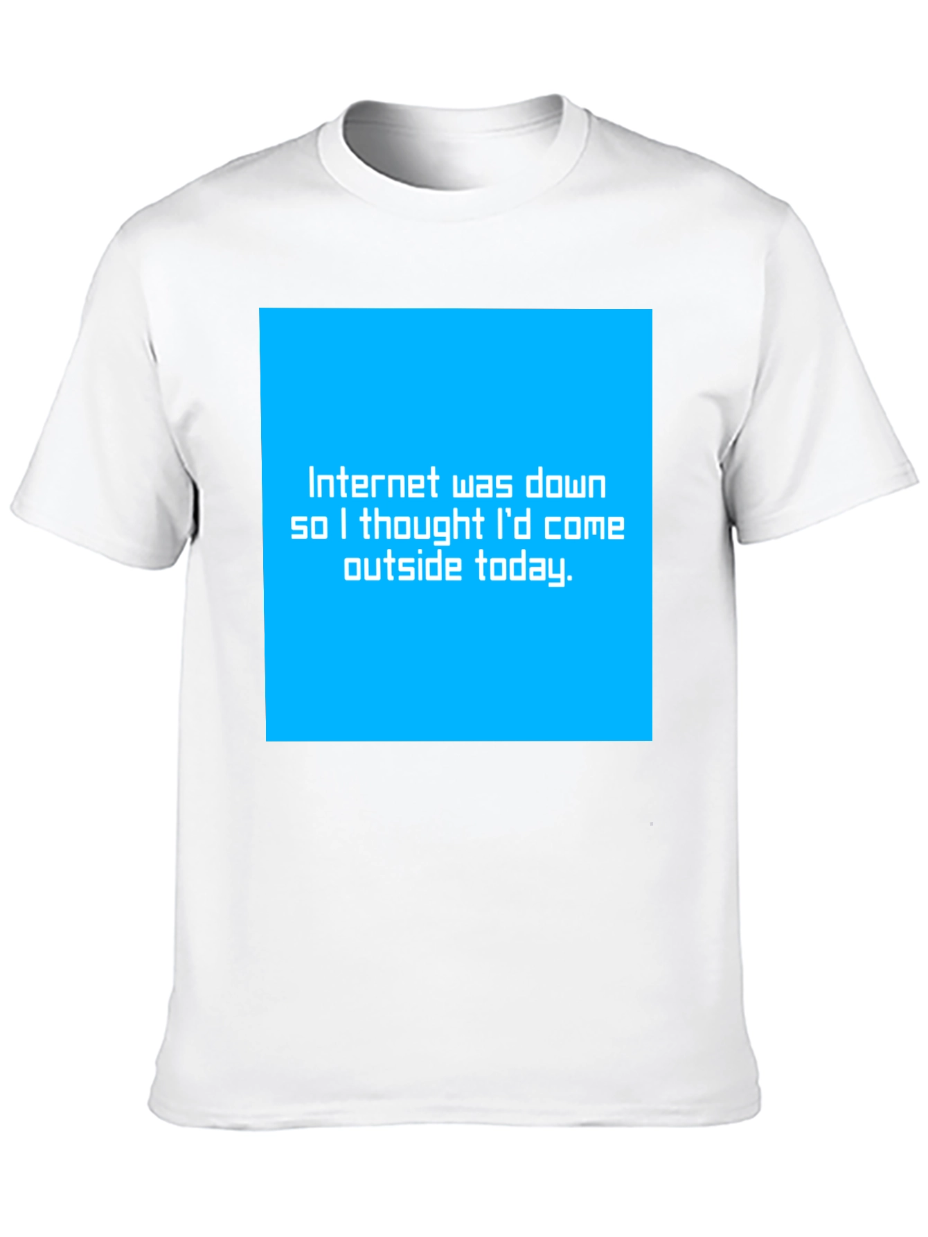 Funny Internet Down Graphic Tee - Black