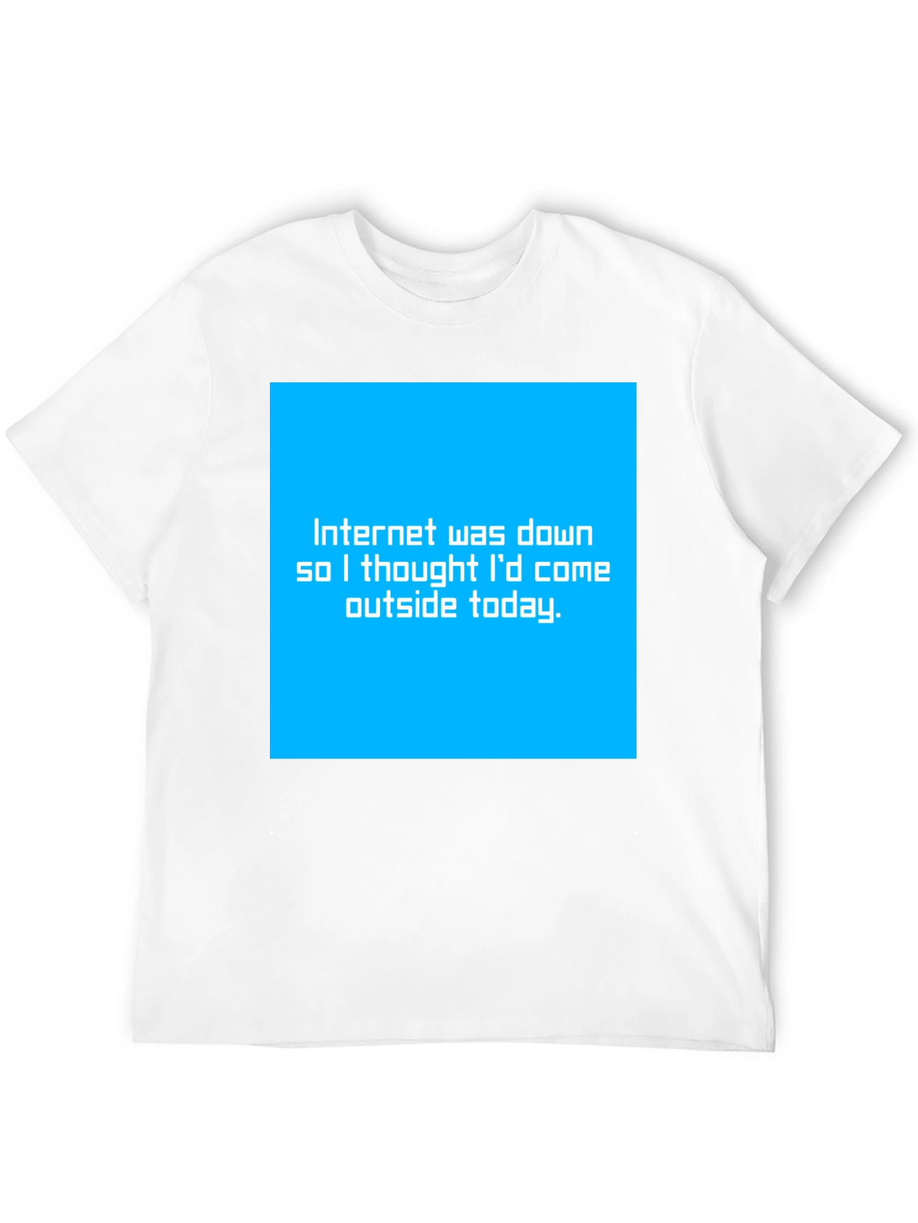 Funny Internet Down Graphic Tee - Black
