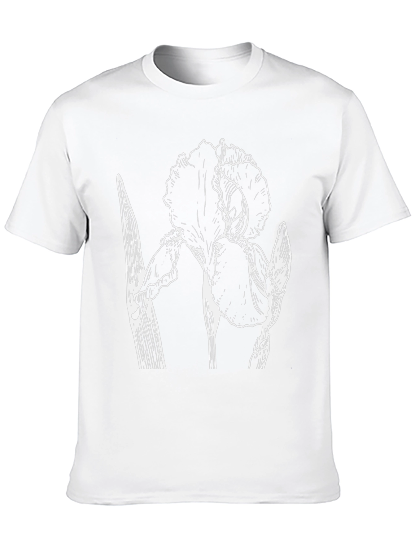 Floral Graphic Print Black Crew Neck T-Shirt