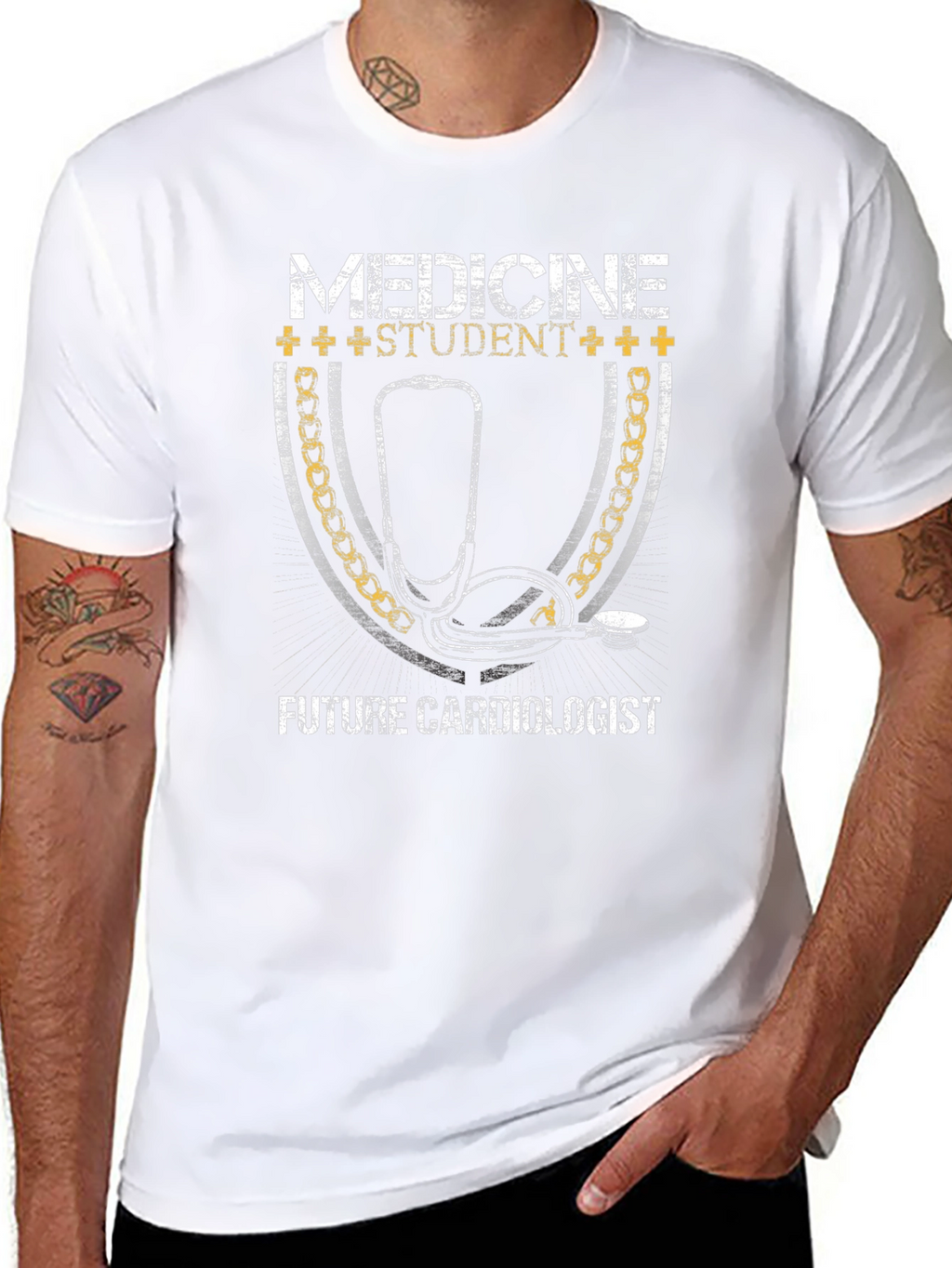 Medicine Student Future Cardiologist Black Graphic T-Shirt