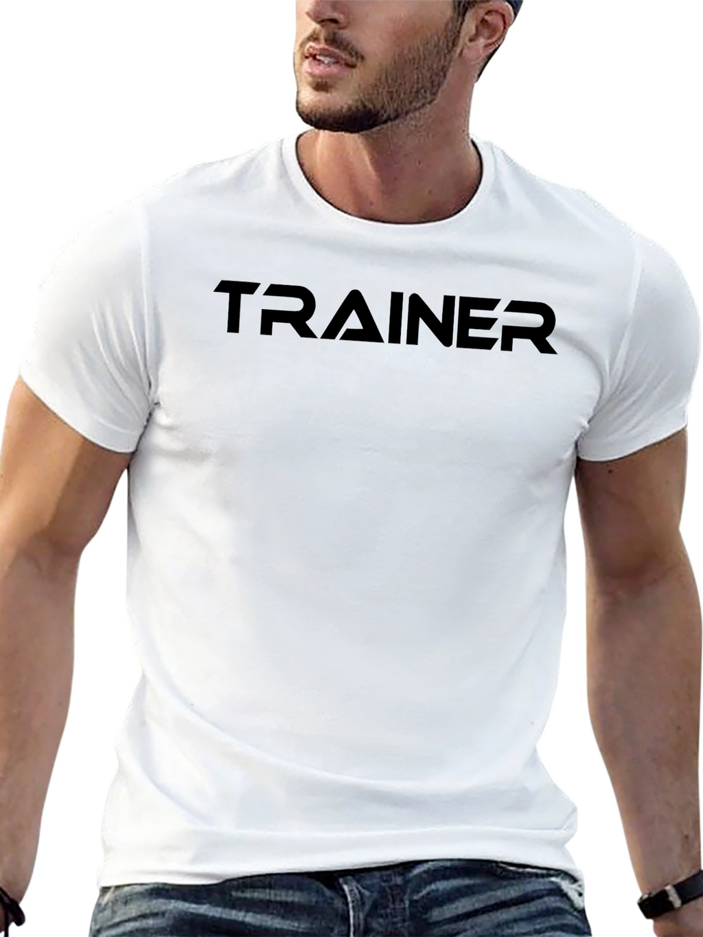 Mens Black TRAINER Graphic T-Shirt
