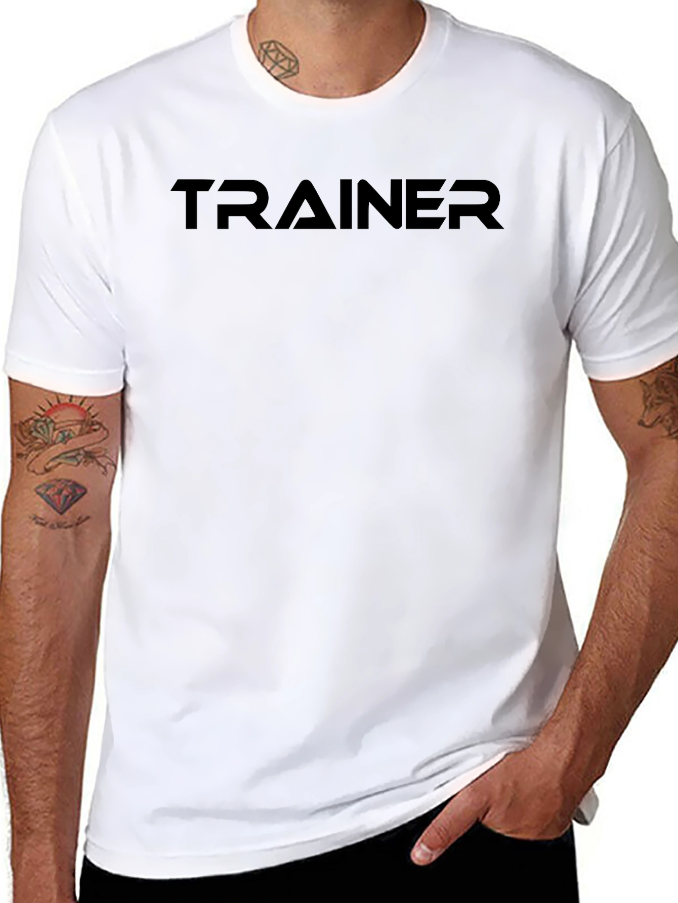 Mens Black TRAINER Graphic T-Shirt