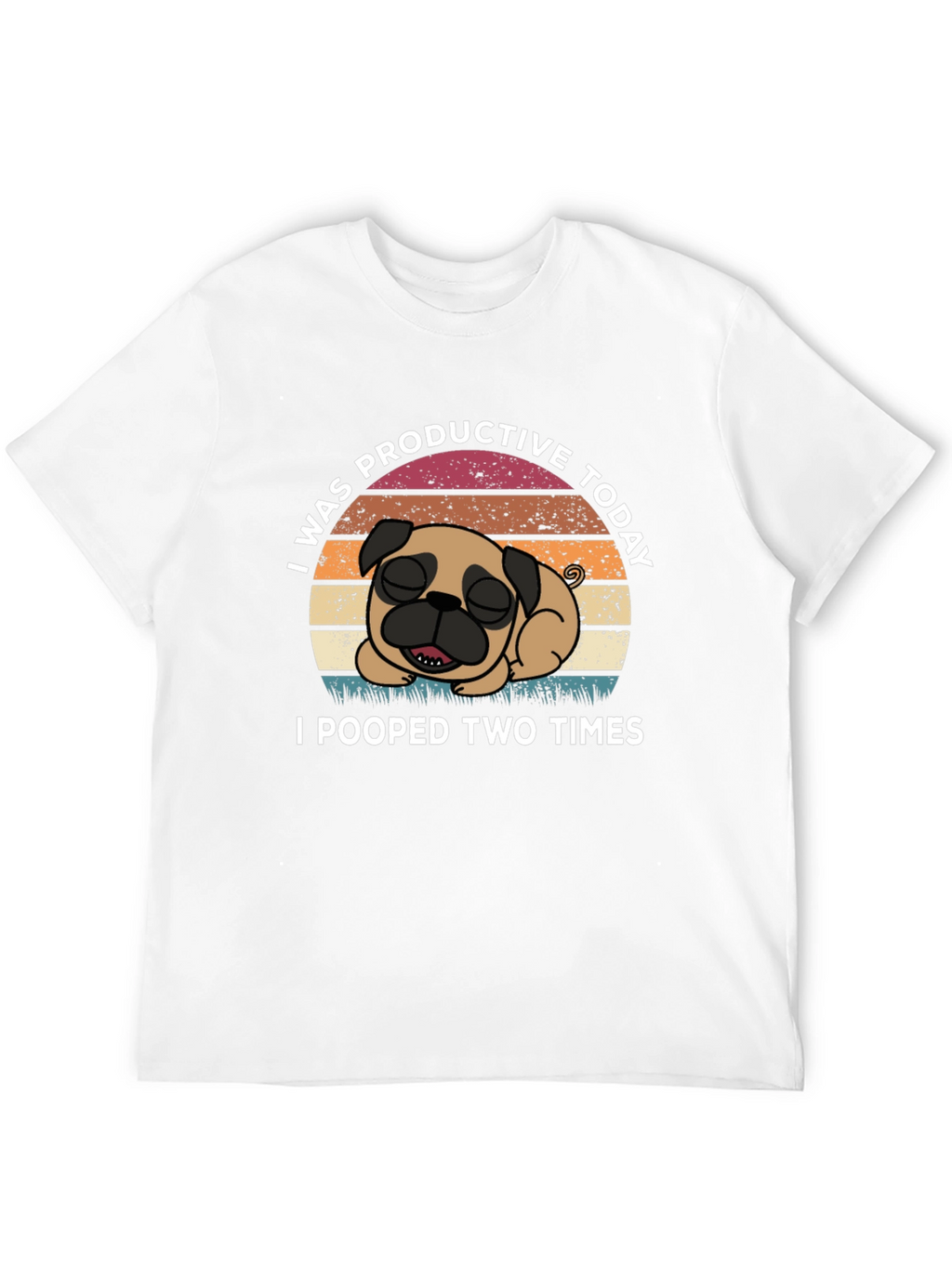Funny Pug T-Shirt: I Was Productive Today