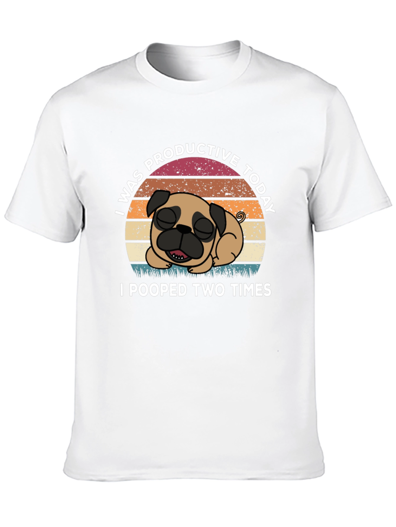 Funny Pug T-Shirt: I Was Productive Today