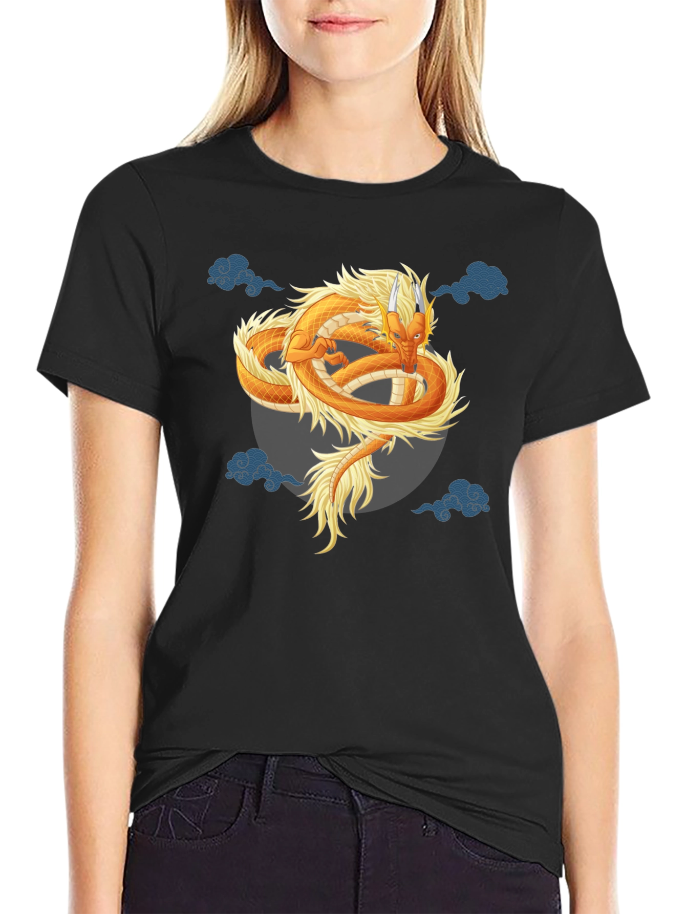 Dragon Graphic Tee - Artistic Asian Inspired Design