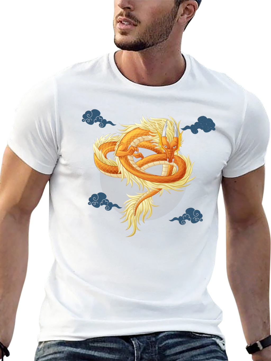 Dragon Graphic Tee - Artistic Asian Inspired Design