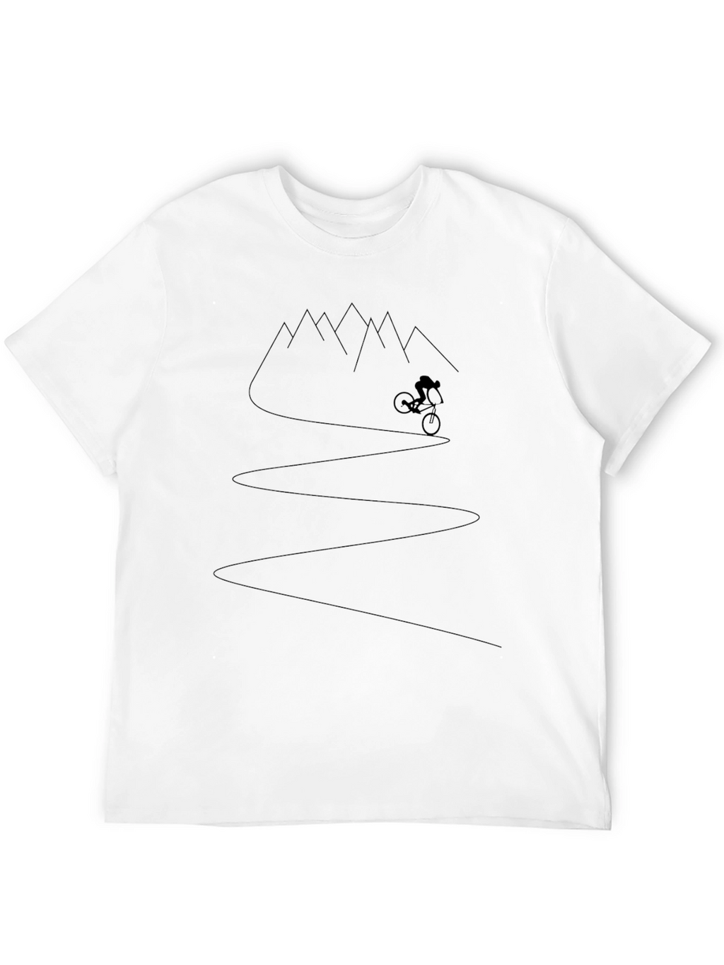 Mountain Biker Tee - Black Graphic T-Shirt