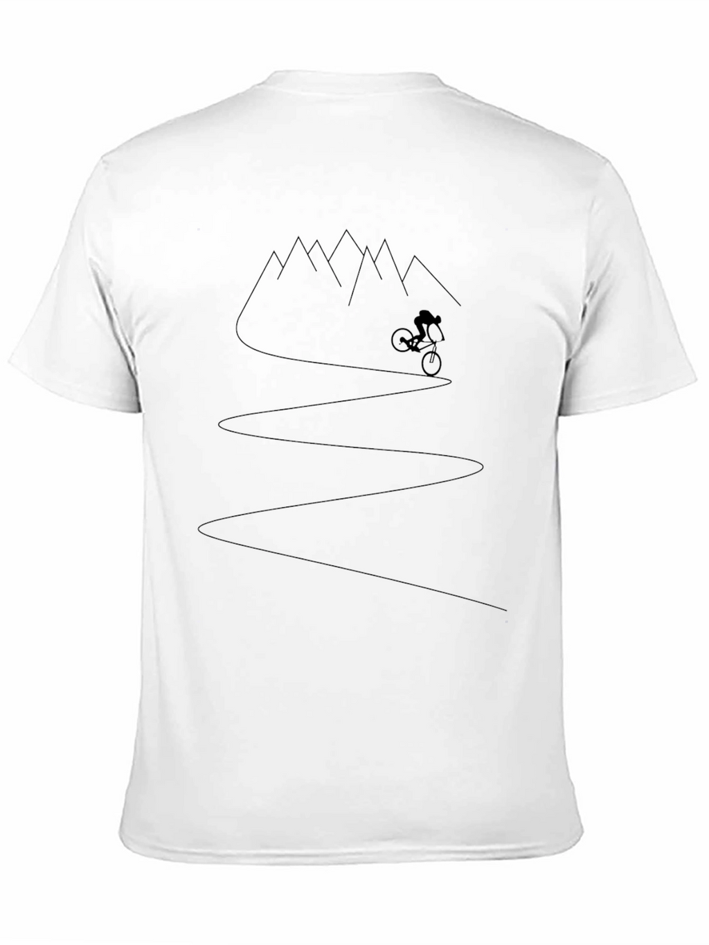 Mountain Biker Tee - Black Graphic T-Shirt