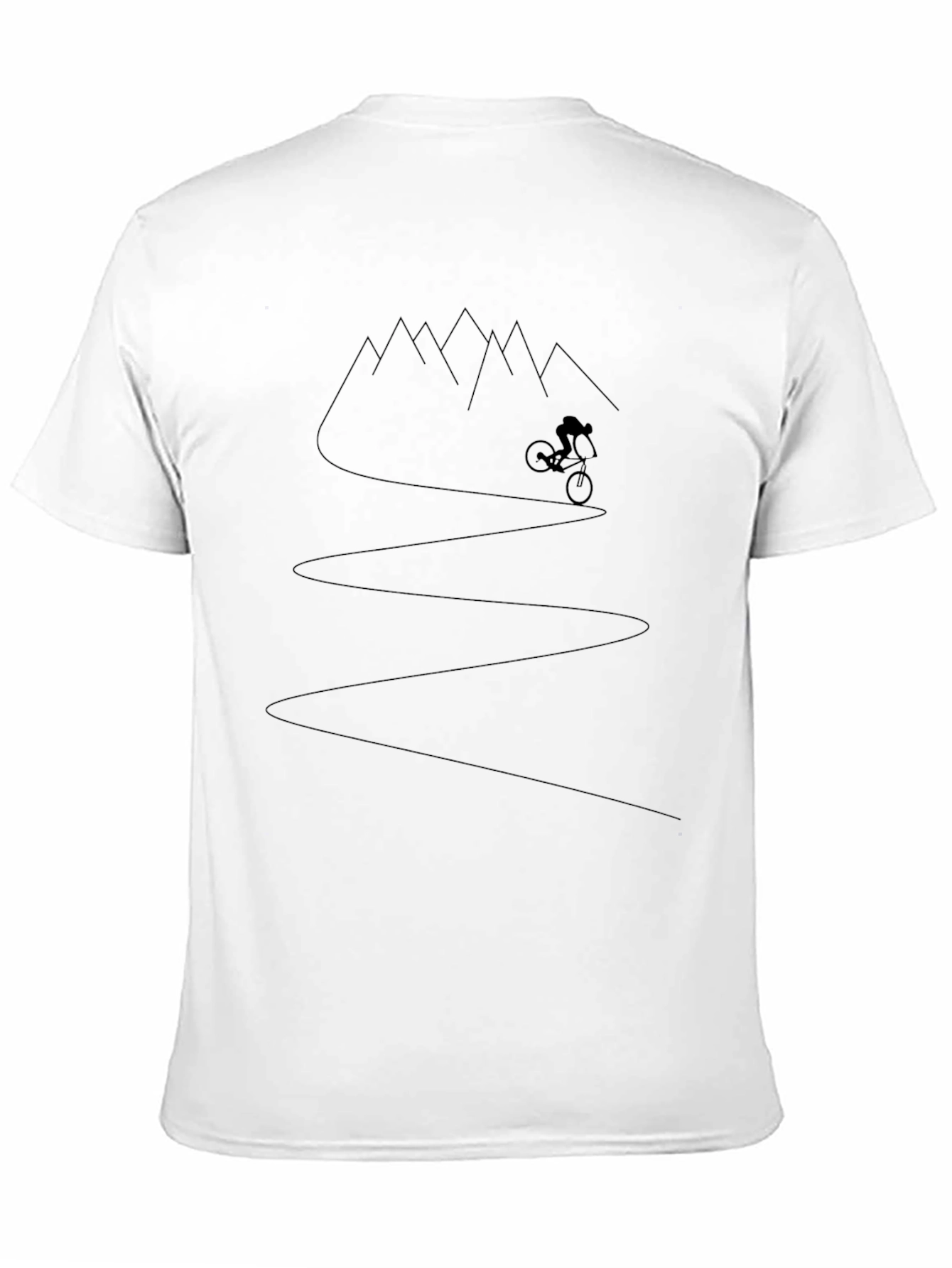 Mountain Biker Tee - Black Graphic T-Shirt