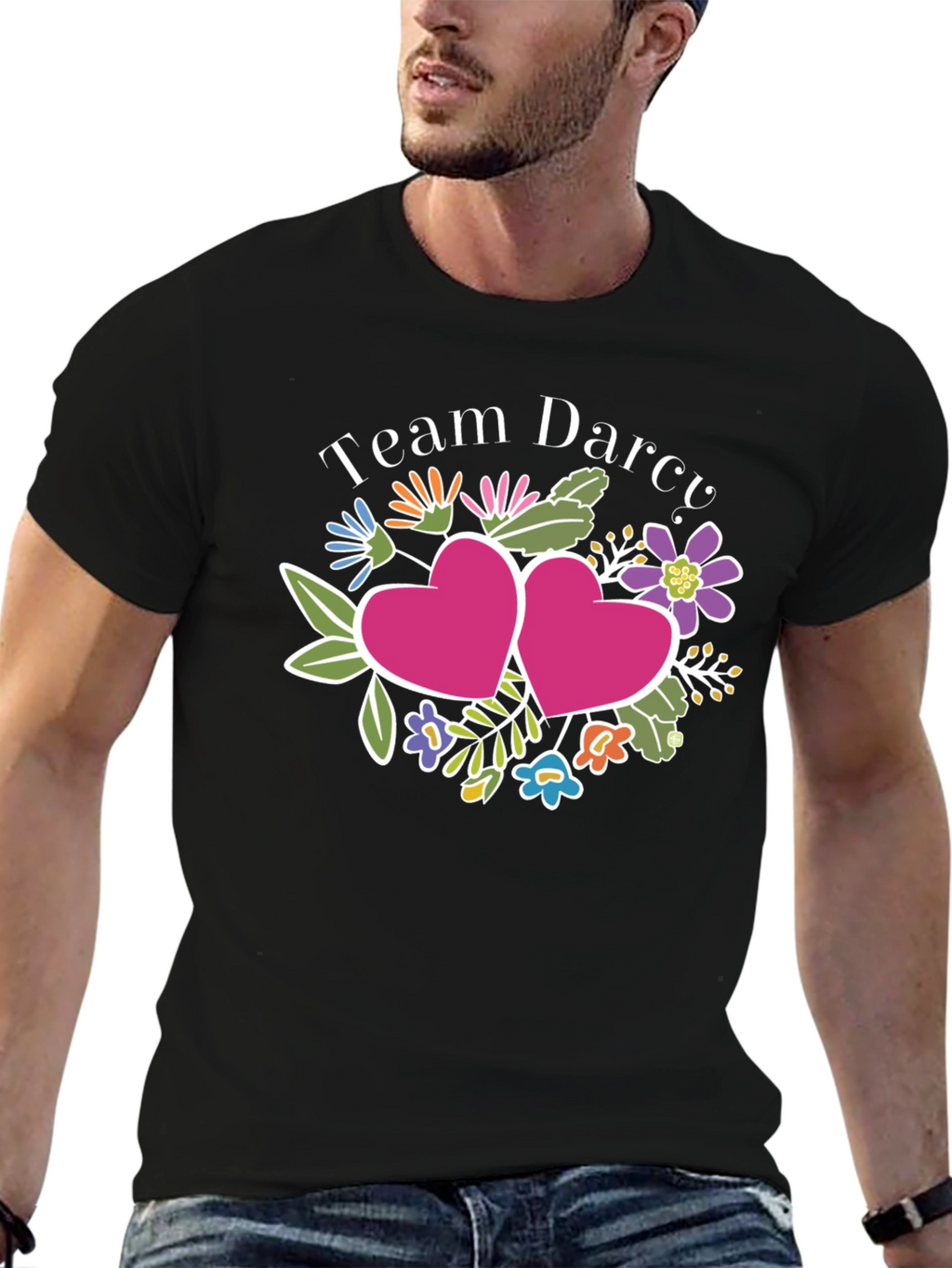 Team Darcy Floral Heart Graphic Tee