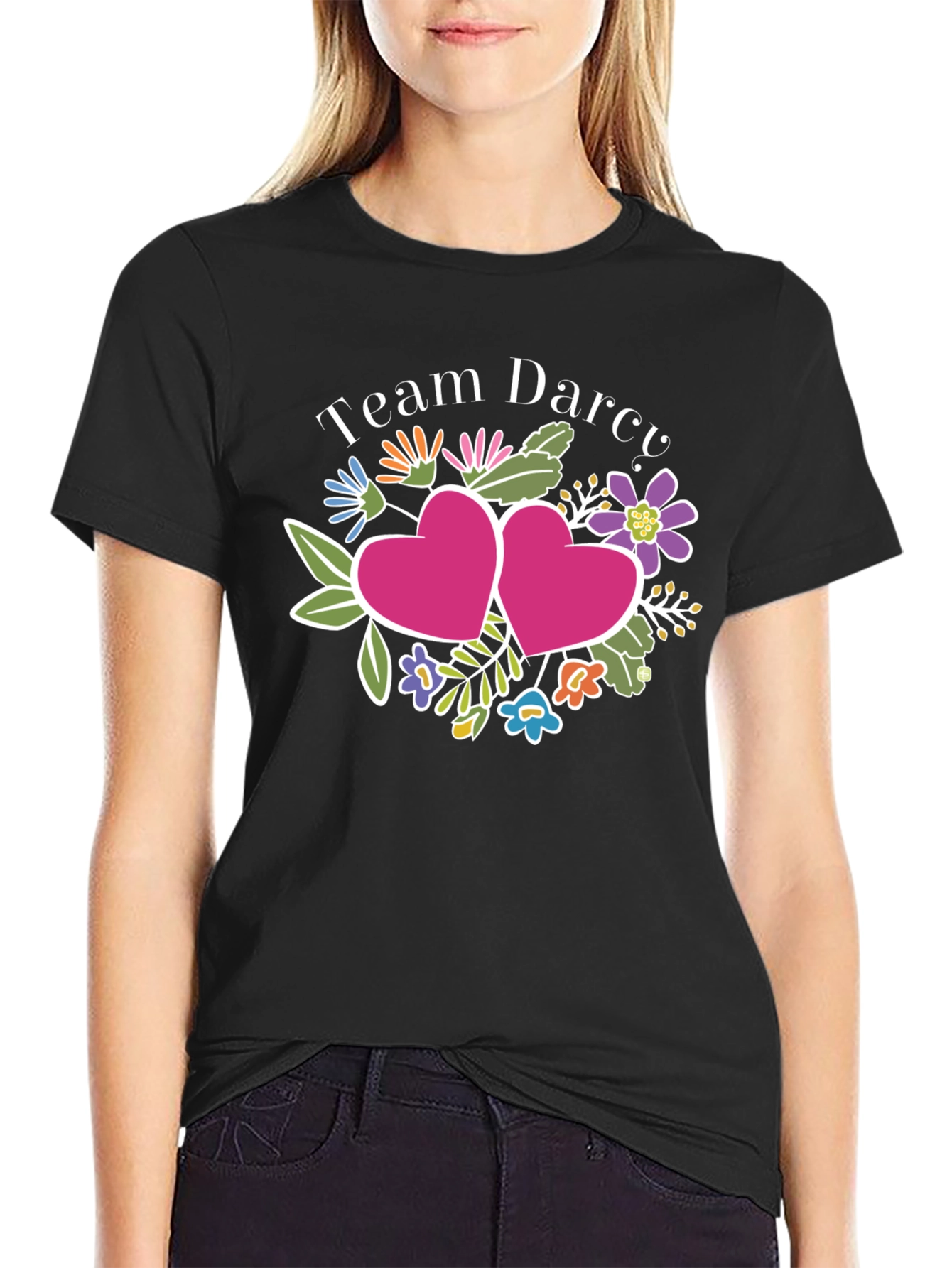 Team Darcy Floral Heart Graphic Tee