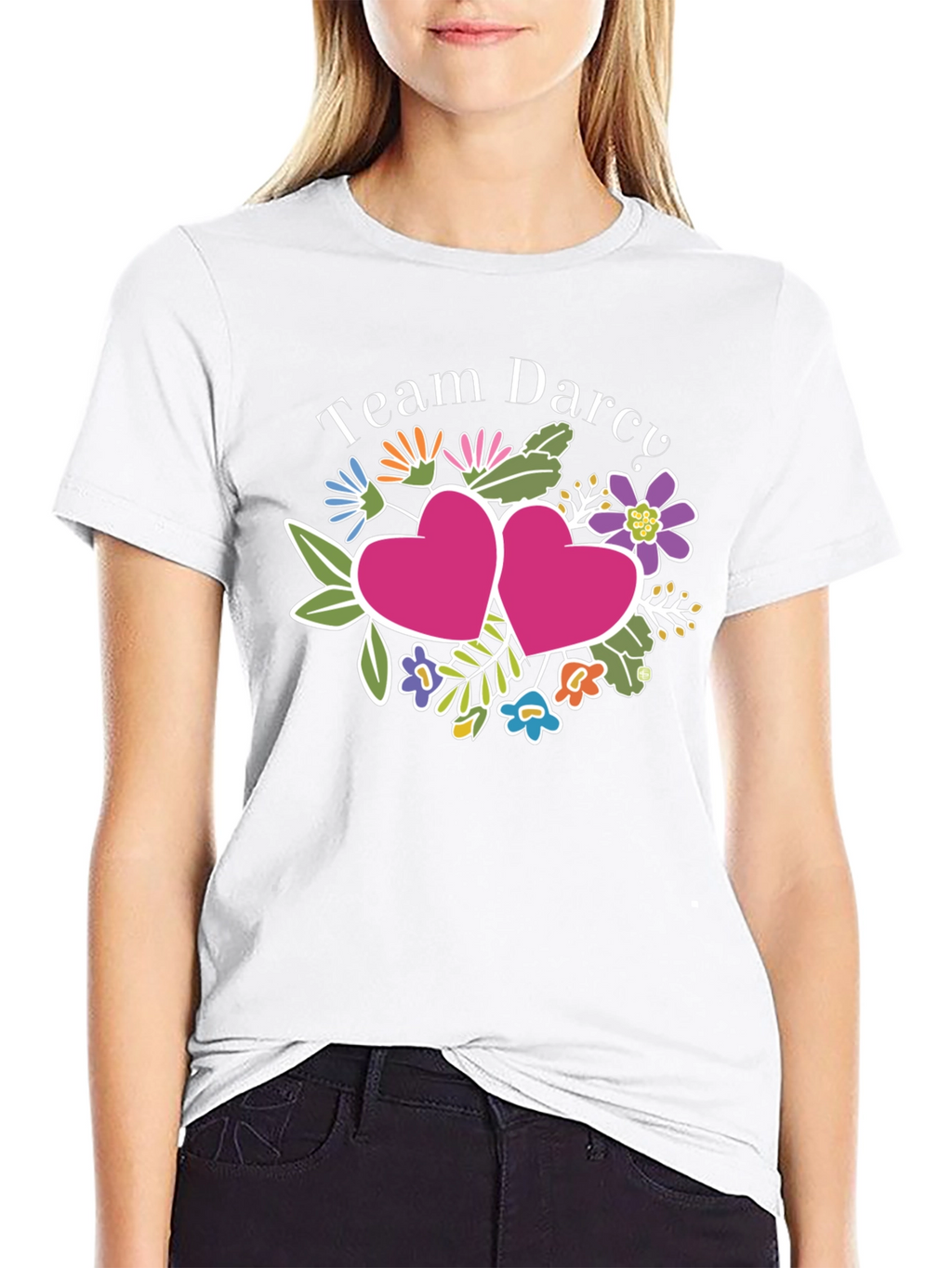 Team Darcy Floral Heart Graphic Tee