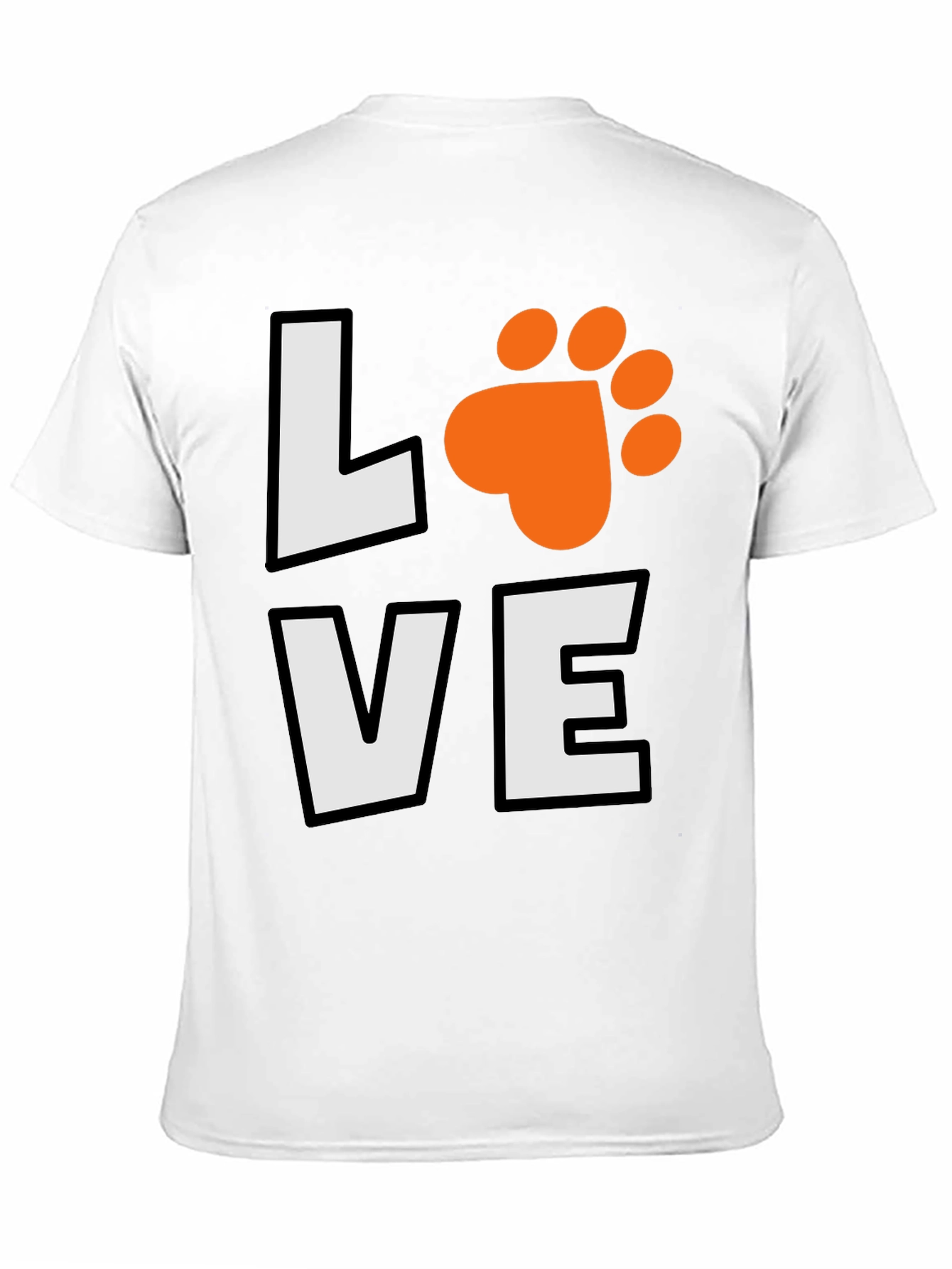 Love Paw Print Black Graphic Tee
