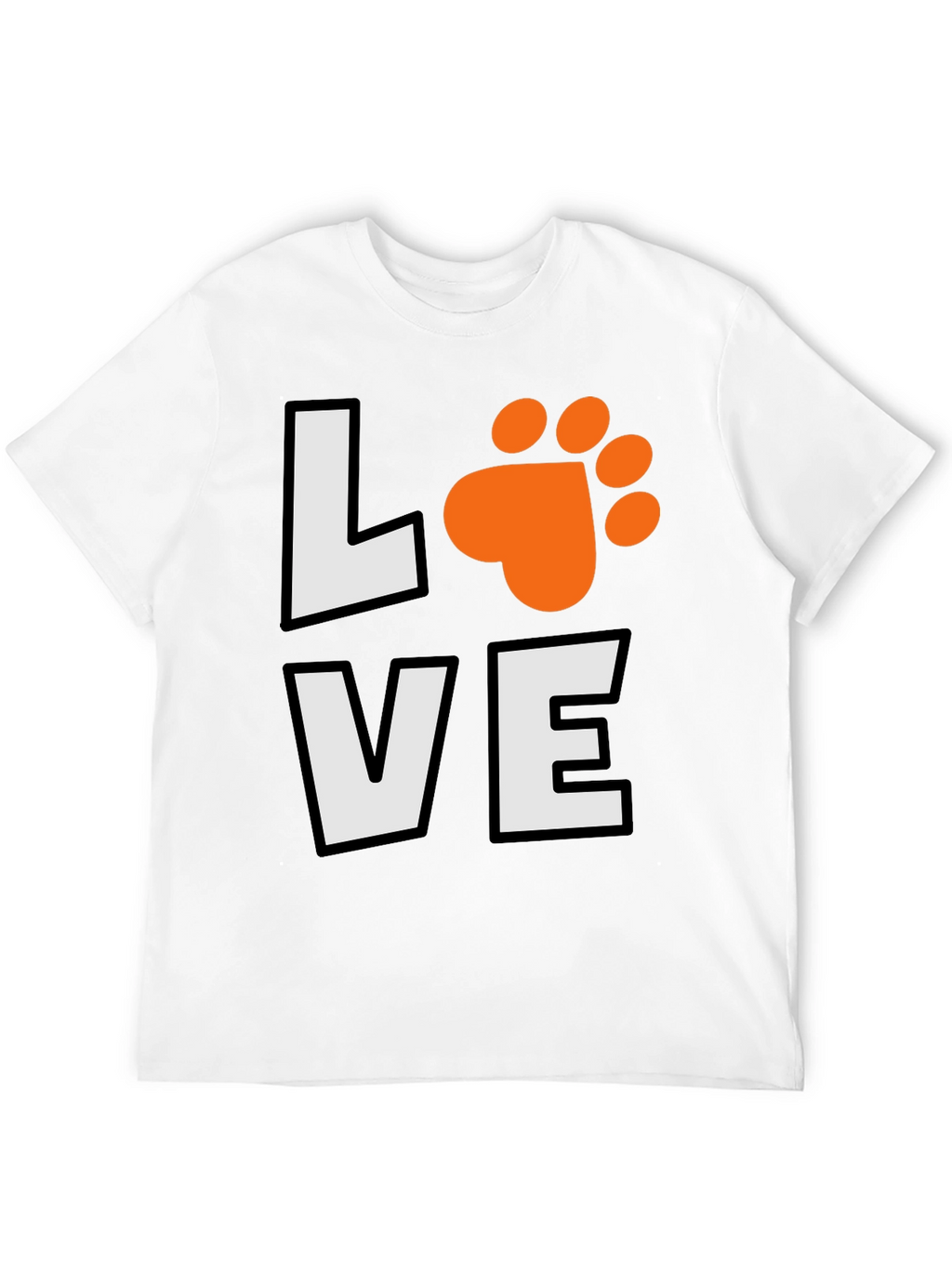 Love Paw Print Black Graphic Tee