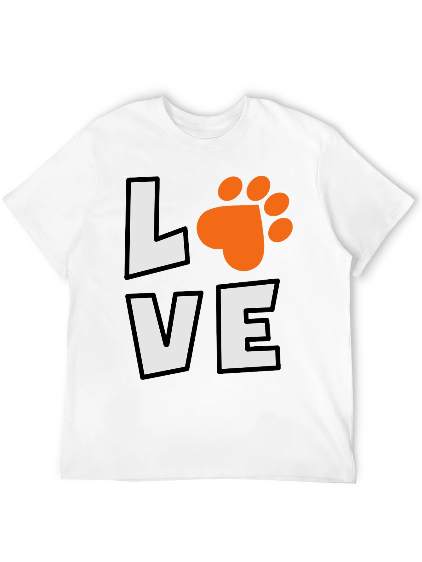 Love Paw Print Black Graphic Tee