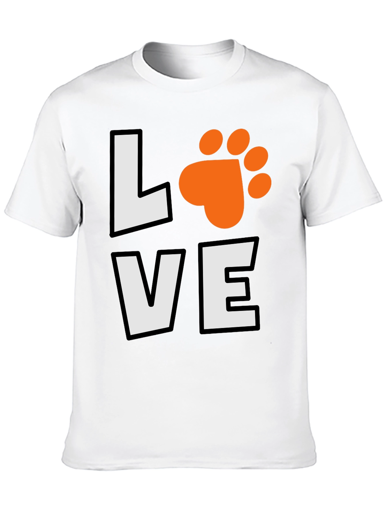 Love Paw Print Black Graphic Tee