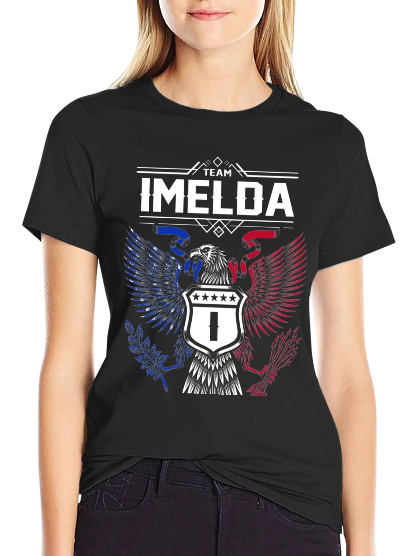 Team Imelda Patriotic Eagle Graphic T-Shirt