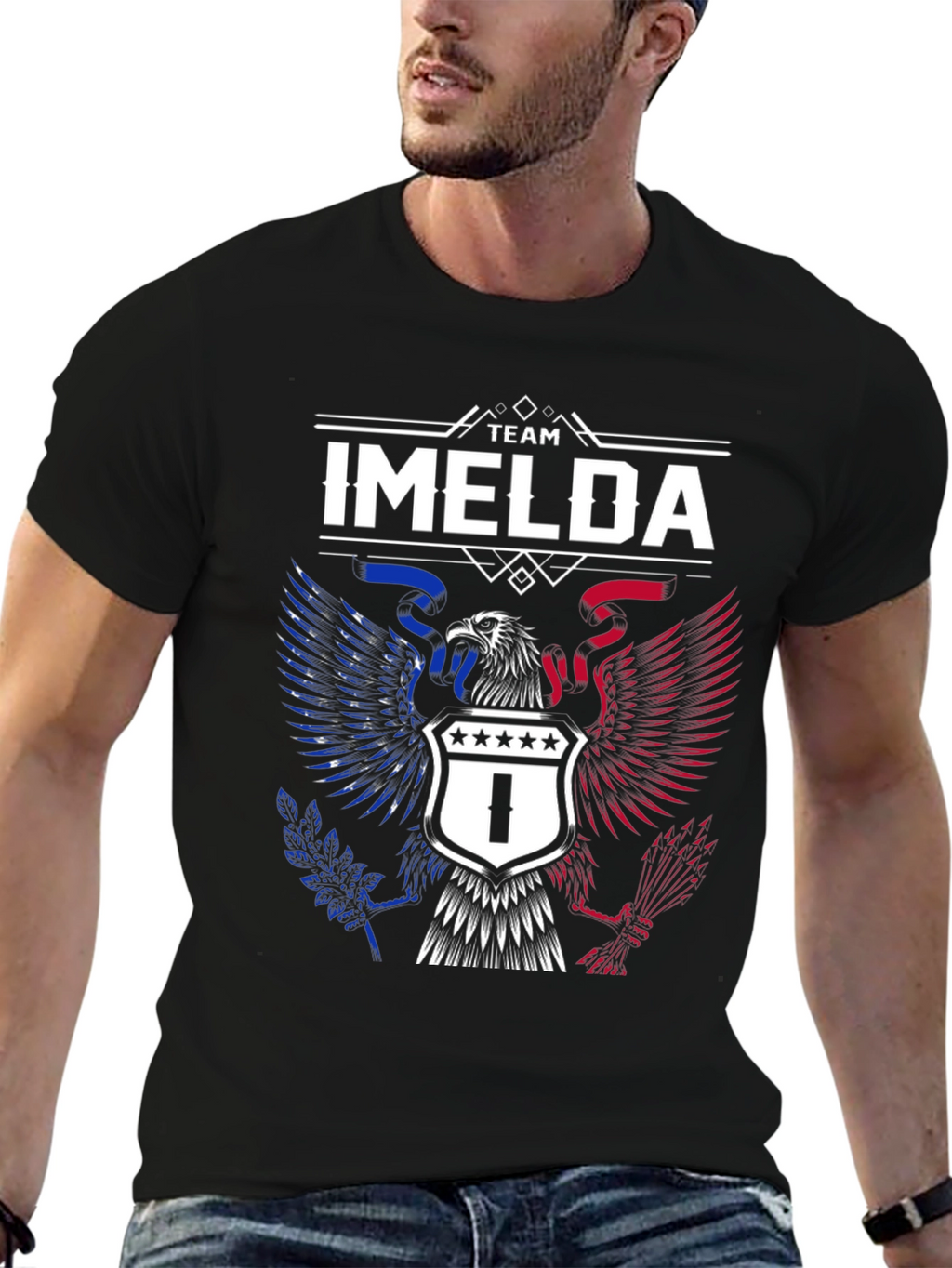 Team Imelda Patriotic Eagle Graphic T-Shirt